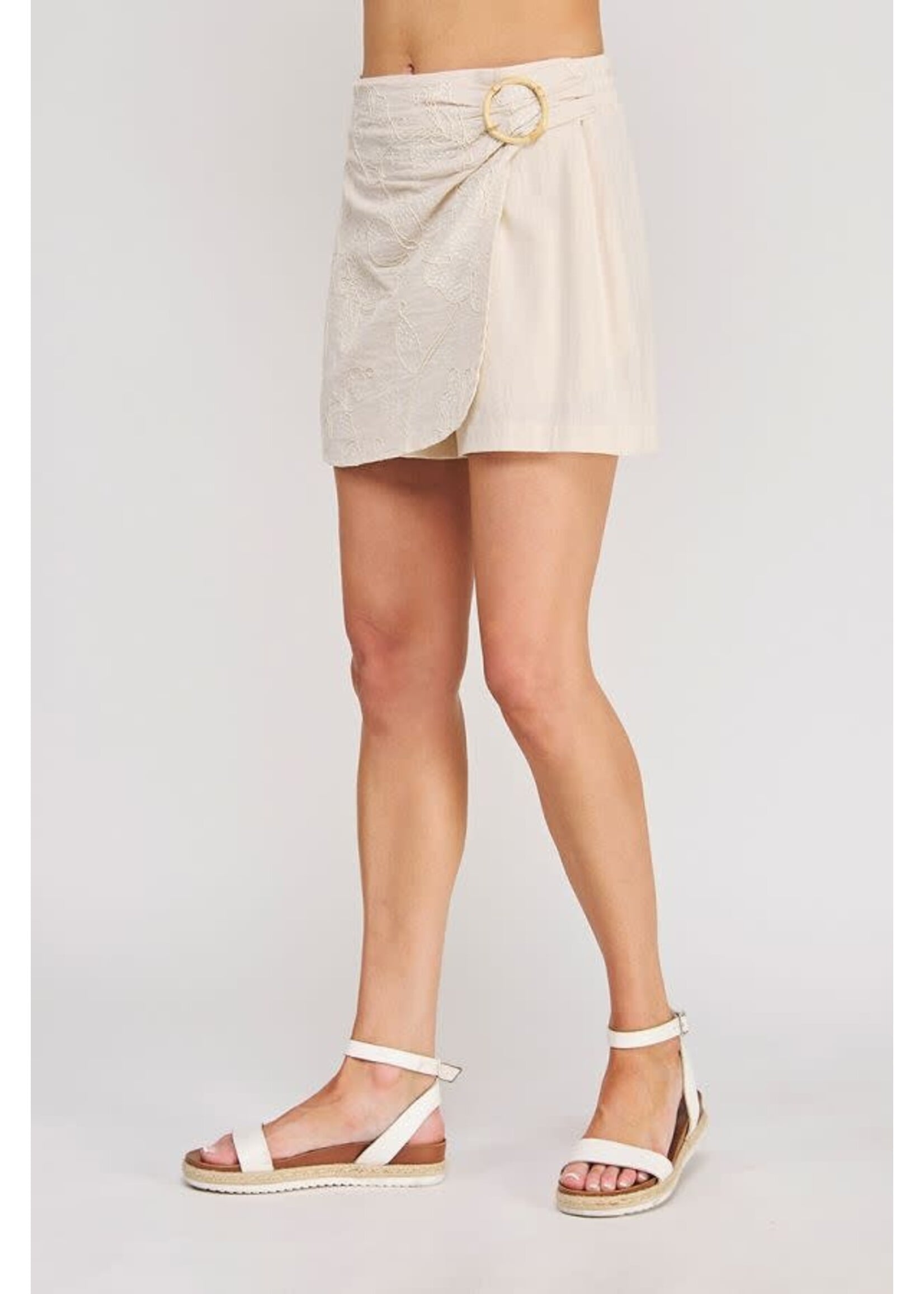 Allie Rose AR Embroidered Wrap Skort
