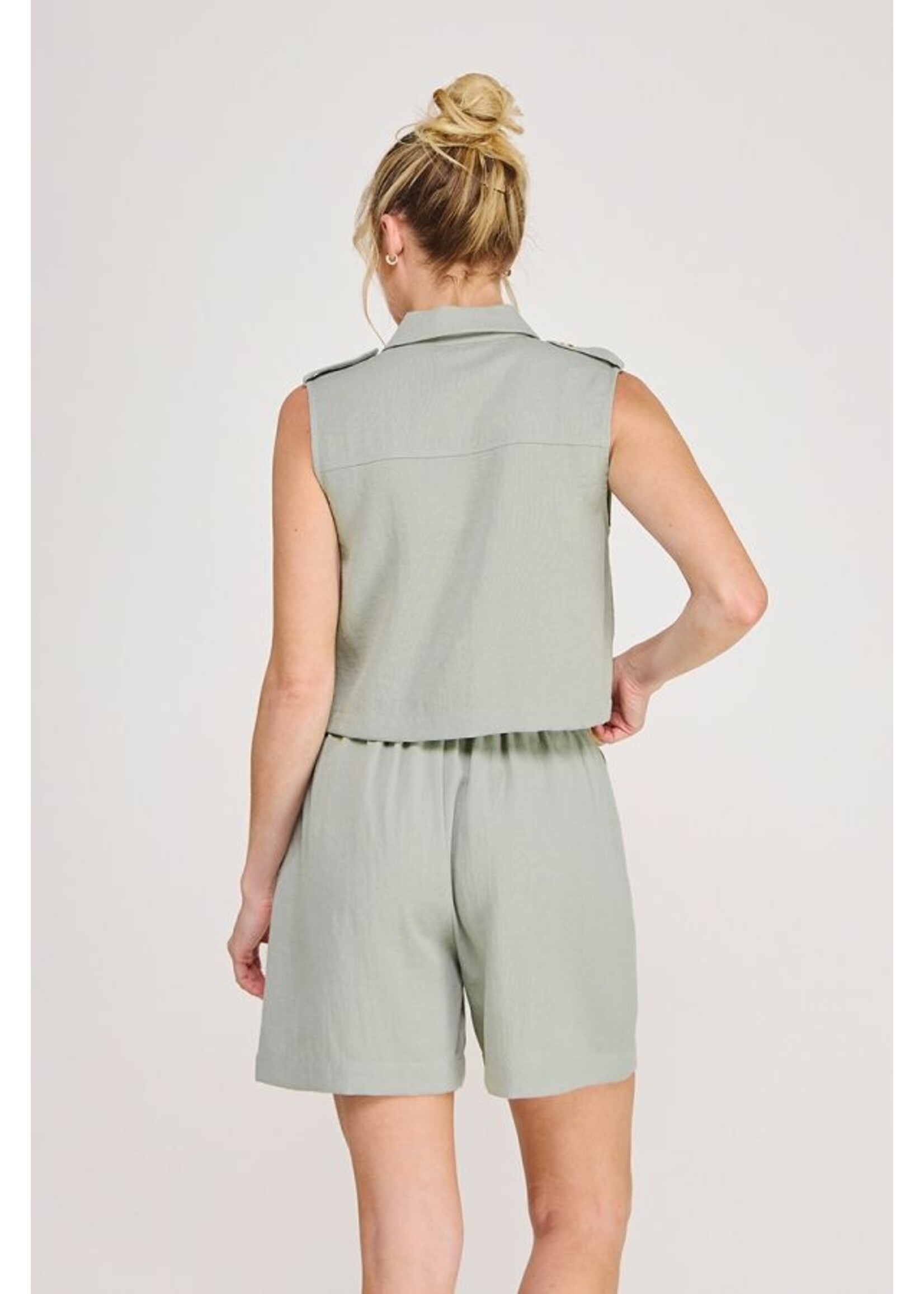 Allie Rose Collared Safari Shirt