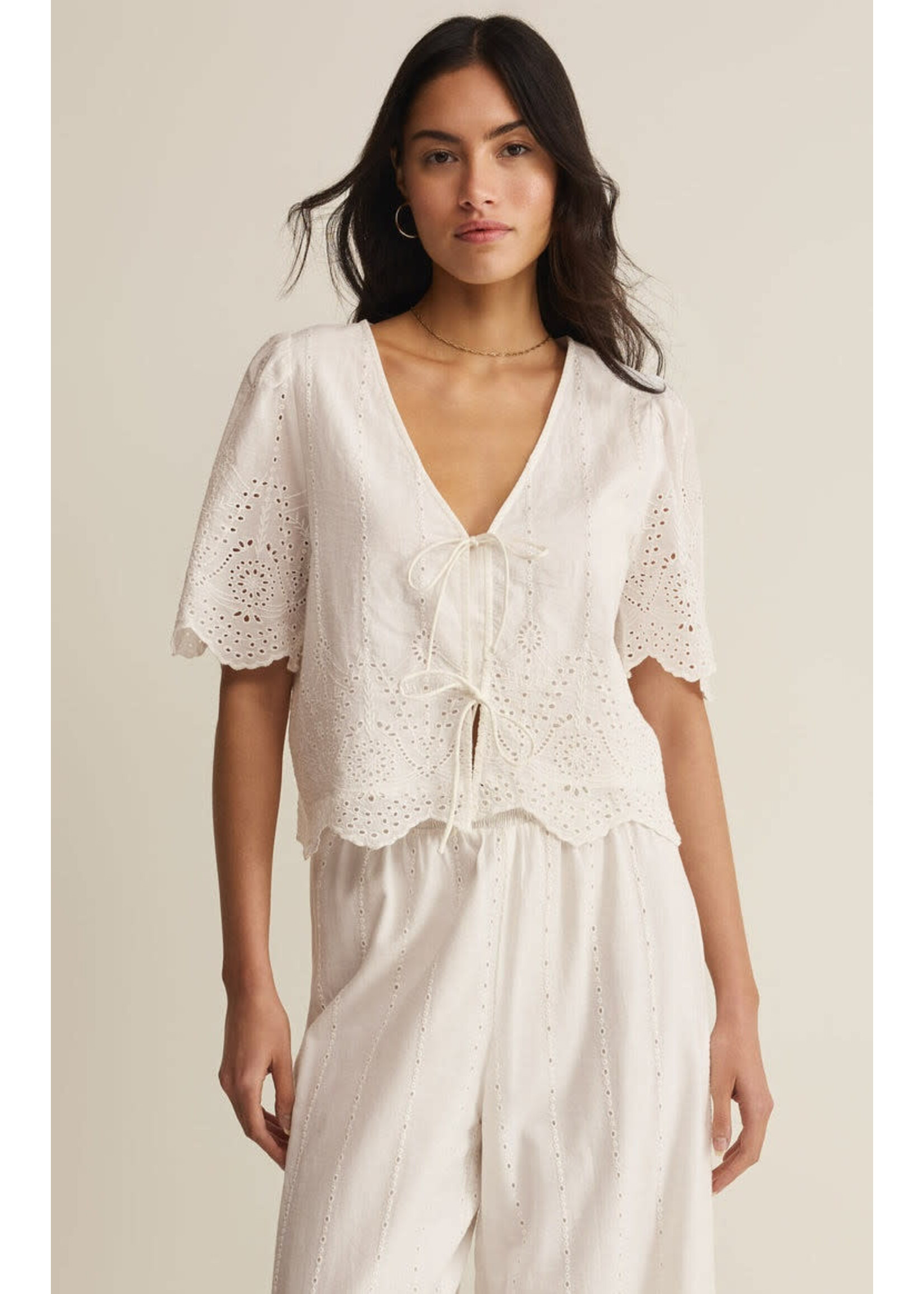 Z Supply ZS Oceanside Embroidered Top