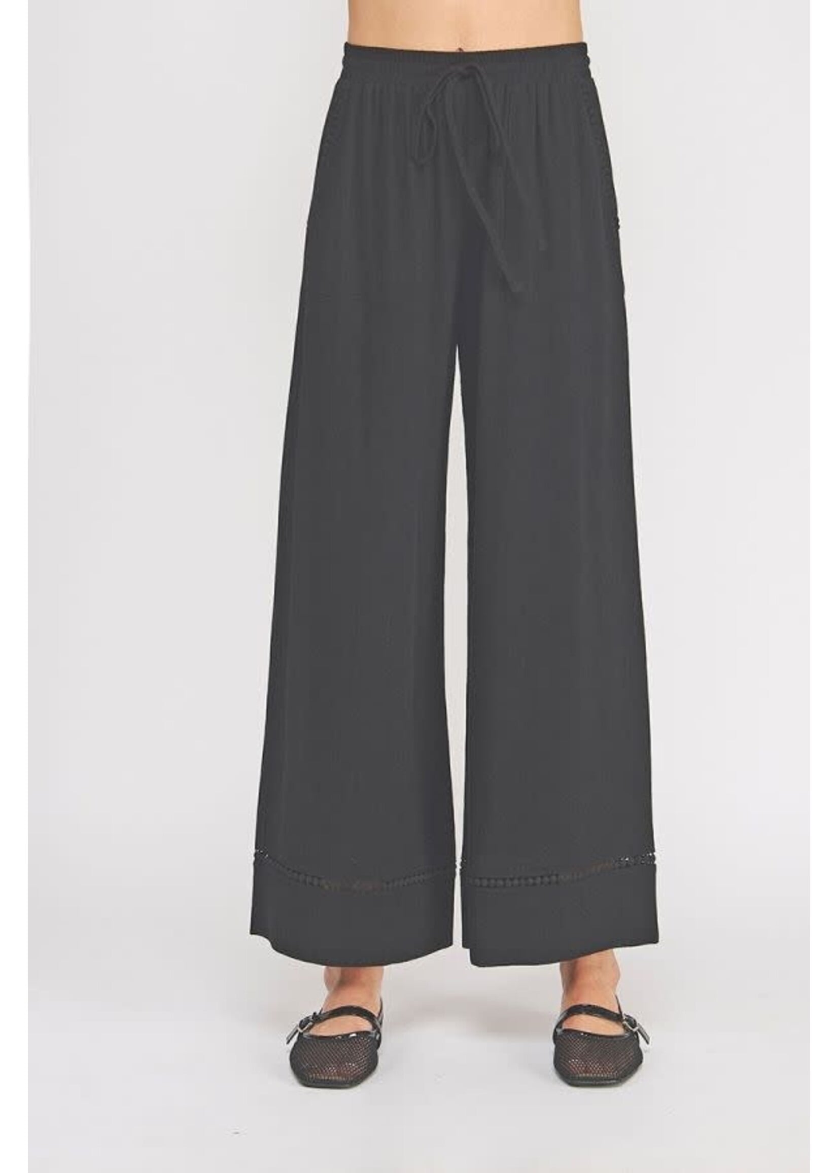 Allie Rose AL Black Soft Linen Pant