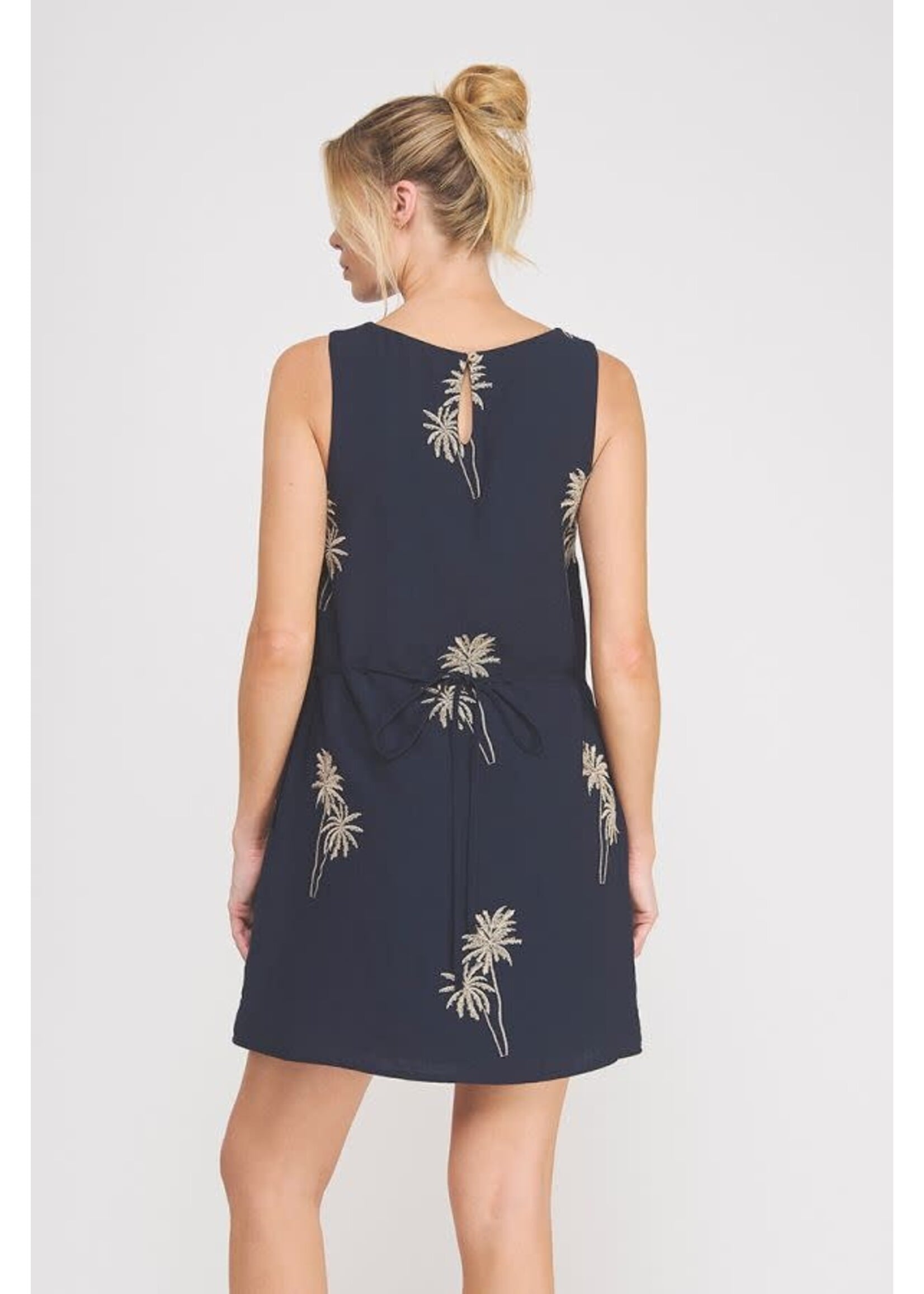 Allie Rose AR Navy Palm Dress