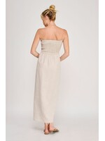 Allie Rose AR Linen Smocked Dress