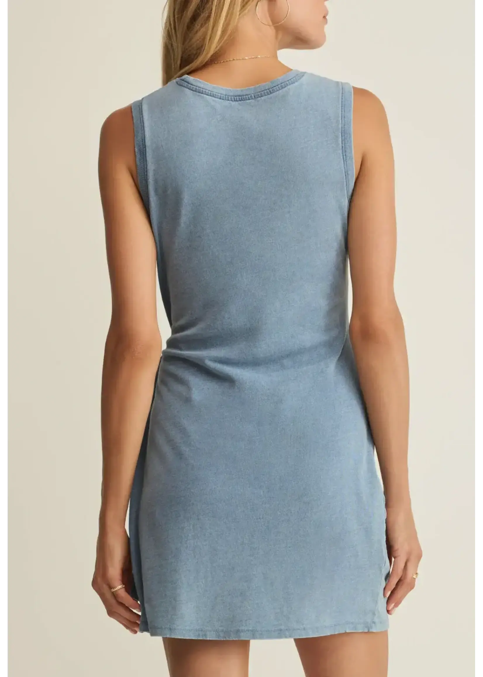 Z Supply ZS Mattie Jersey Denim Mini Dress