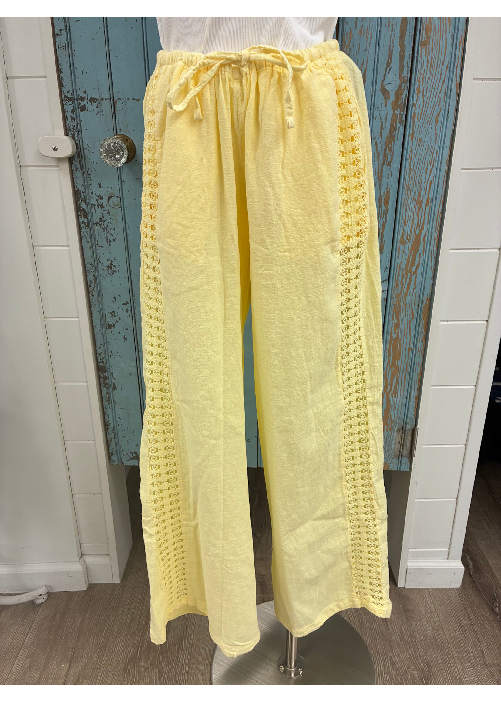 Blanco By Nature BBN  Crochet Drawstring Pant
