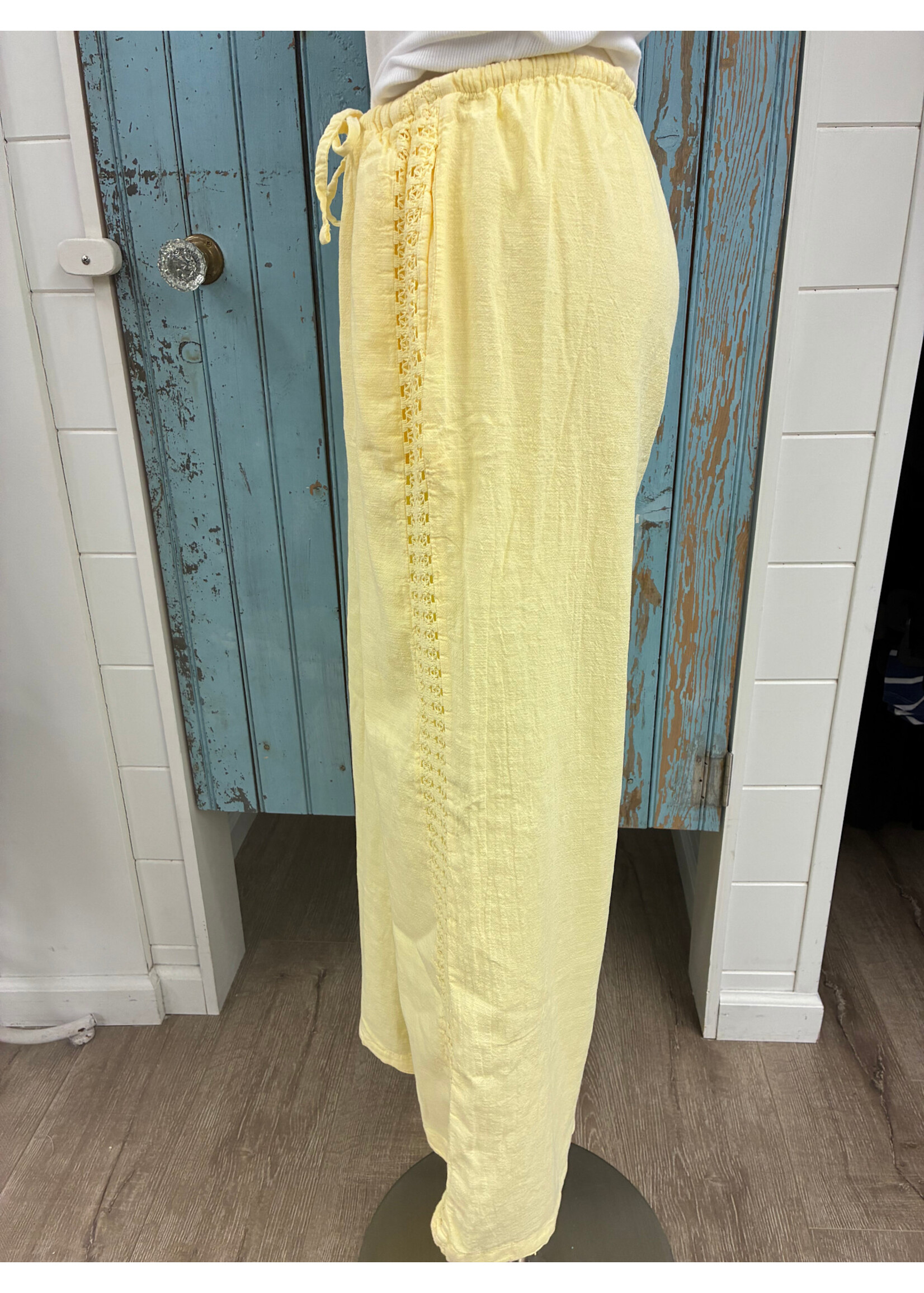 Blanco By Nature BBN  Crochet Drawstring Pant