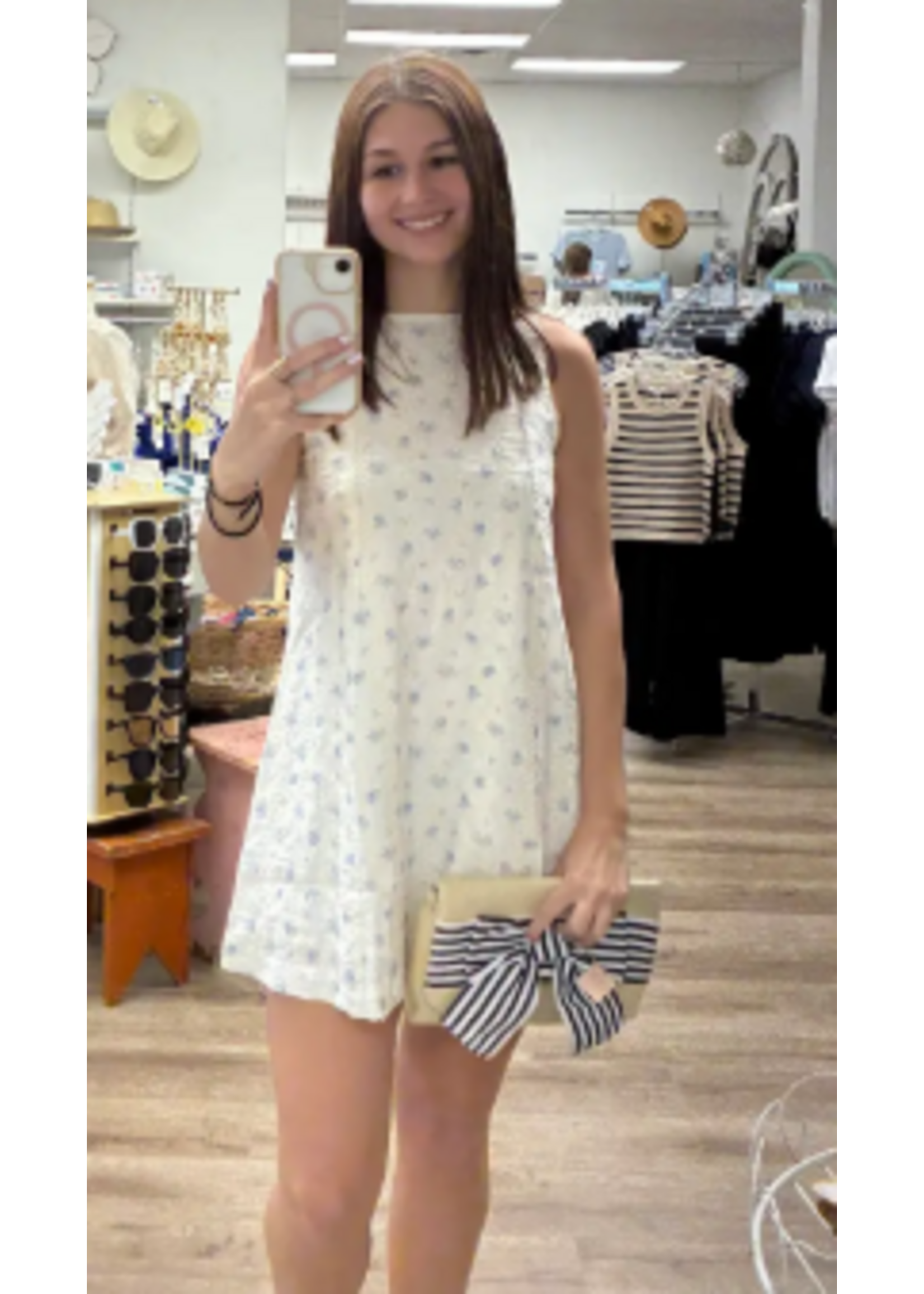 Sky to Moon Ditsy Eyelet Dress