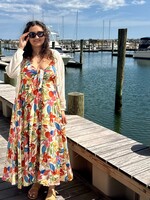 Fate Midi Dress w Frt Bow & Slit