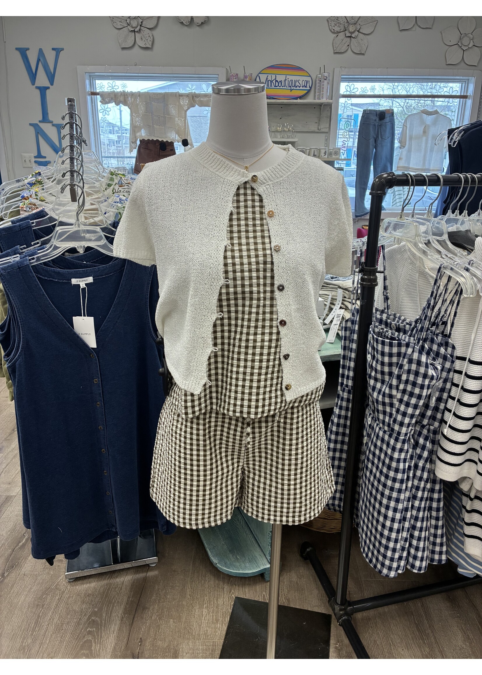 Sanctuary S Easy Gingham Shorts