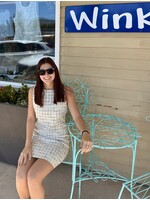 Allie Rose Grid Pattern Dress