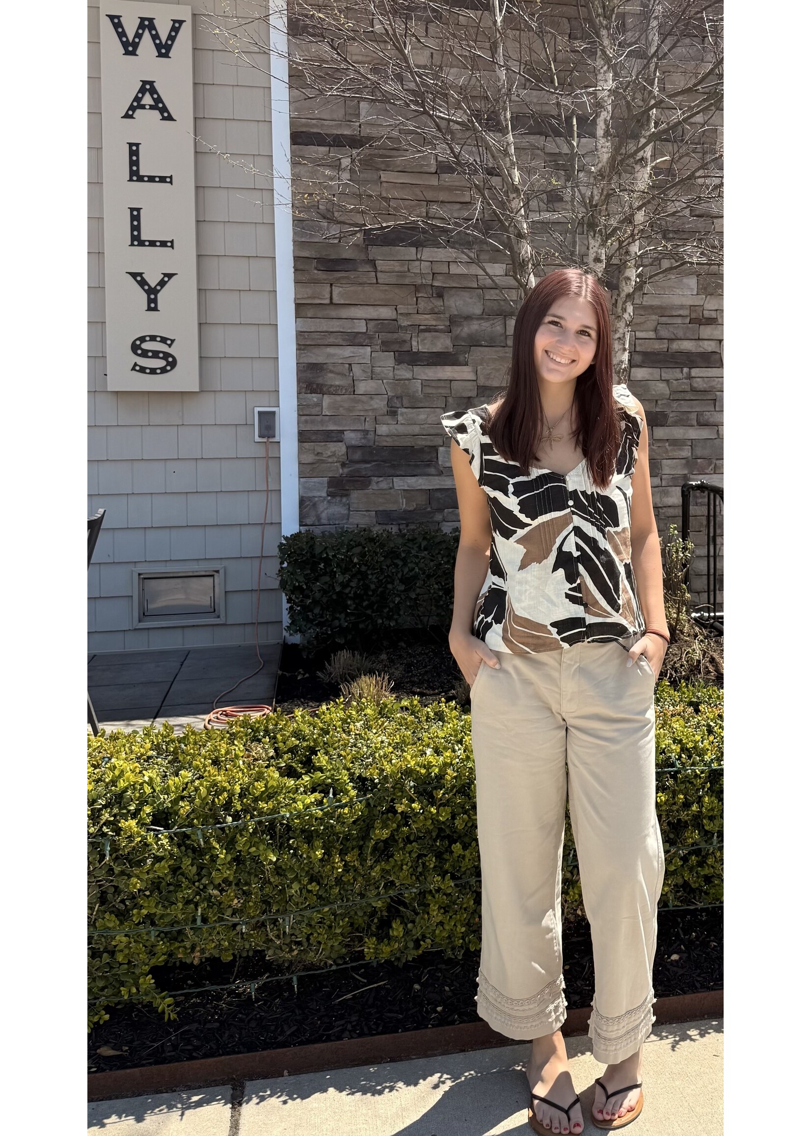 Liverpool LP Crop Fray Pant