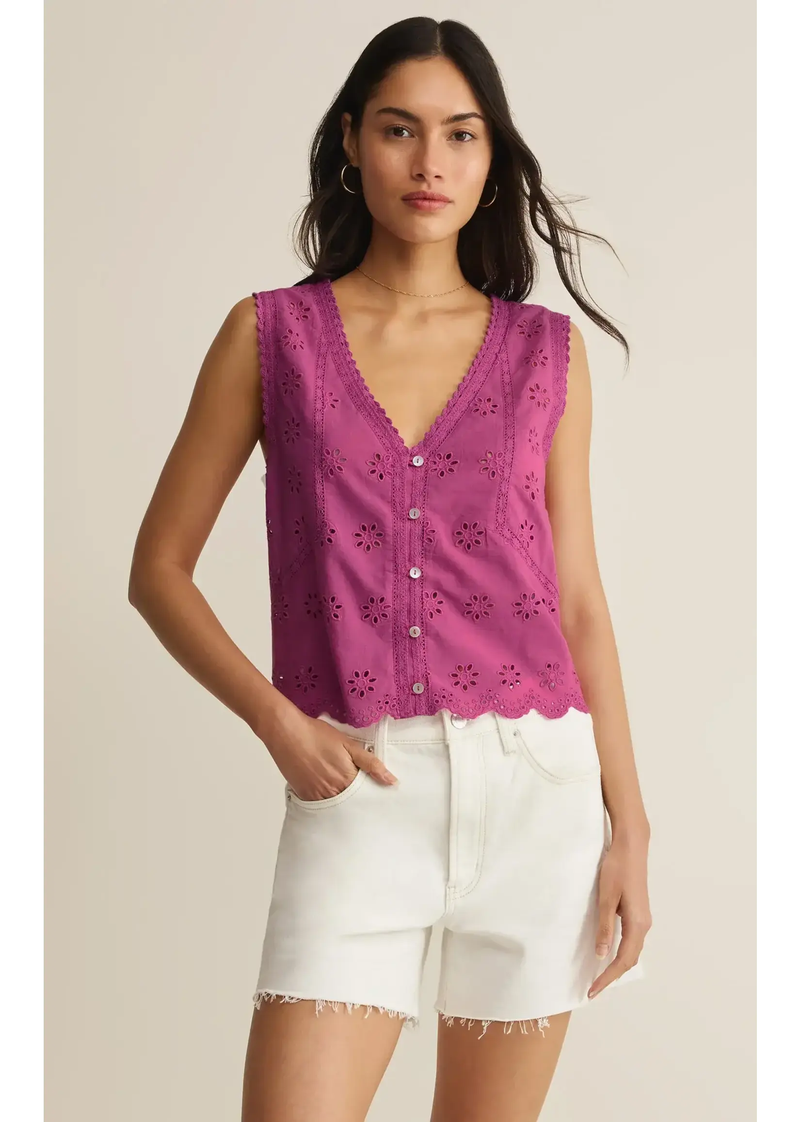 Z Supply ZS Darcy Eyelet Top
