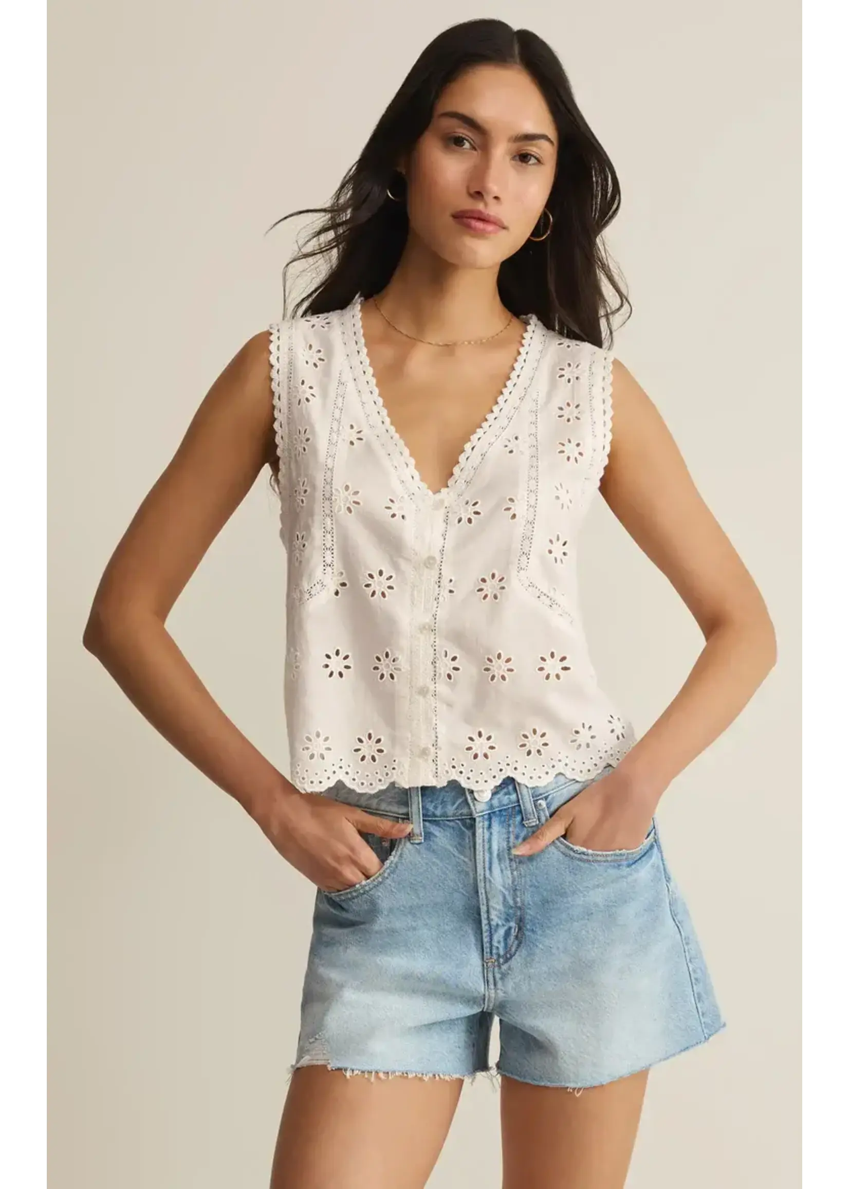 Z Supply ZS Darcy Eyelet Top
