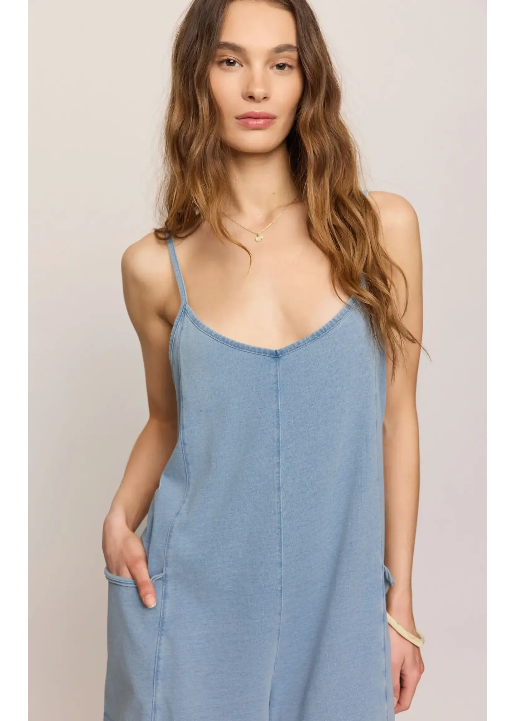 Z Supply ZS Jersey Denim Romper