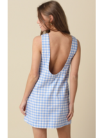 olivaceous Blue Ginham Dress