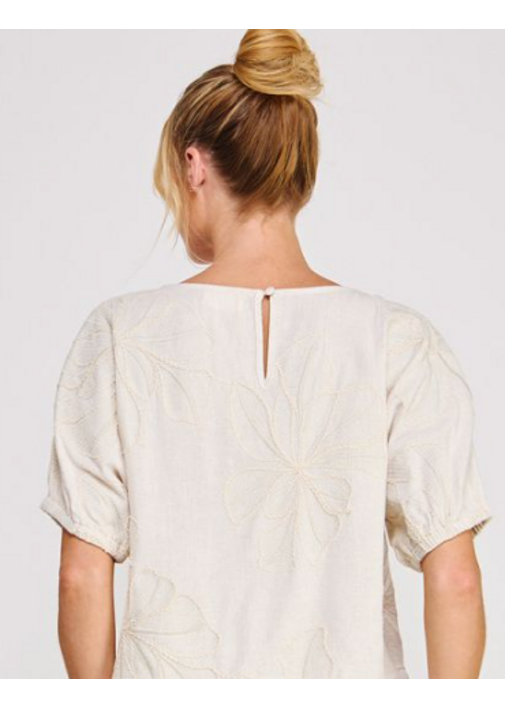 Allie Rose  Floral Embroidered Dolman Top
