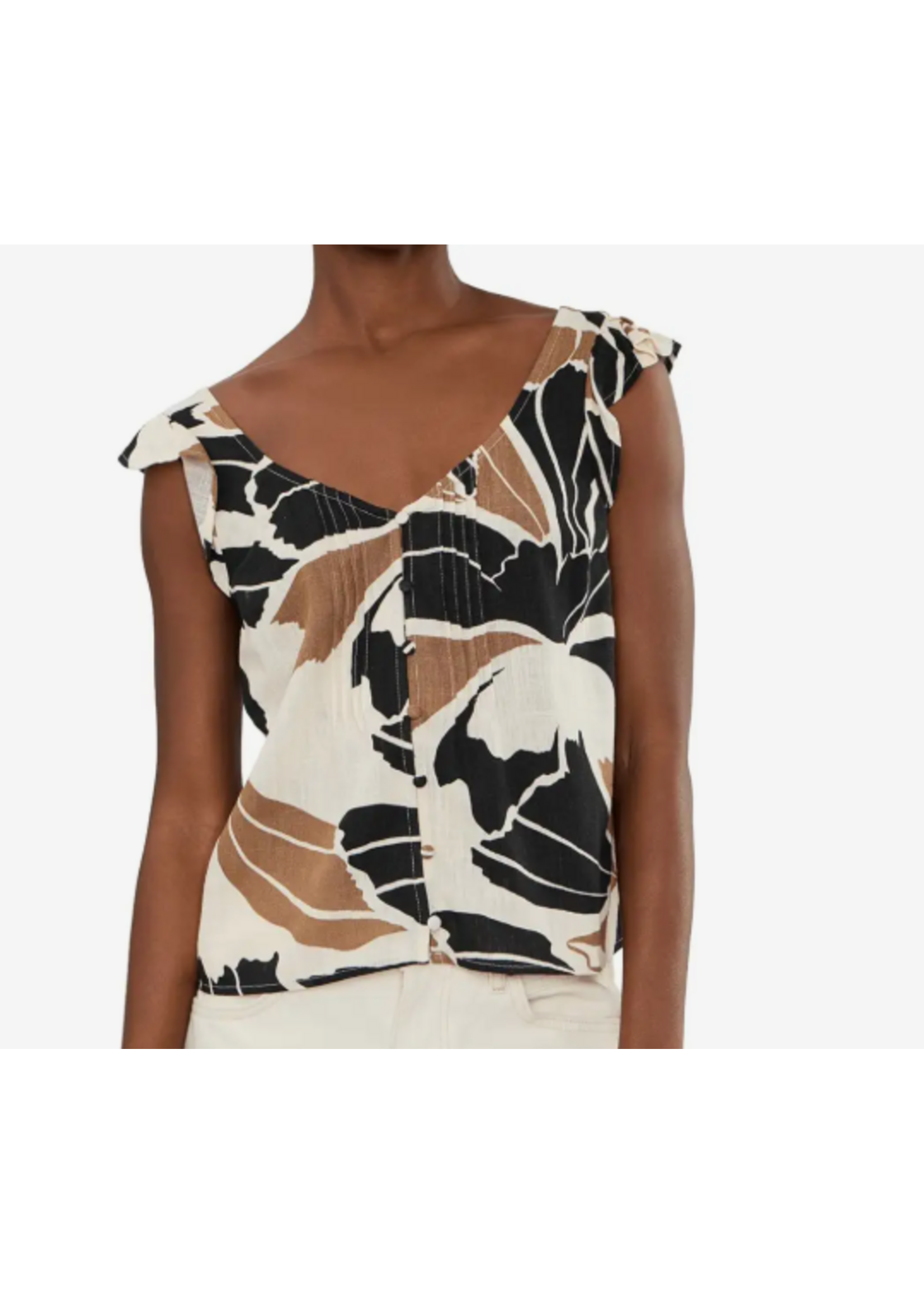 Sanctuary Sanctuary Within Time Button Linen Shell