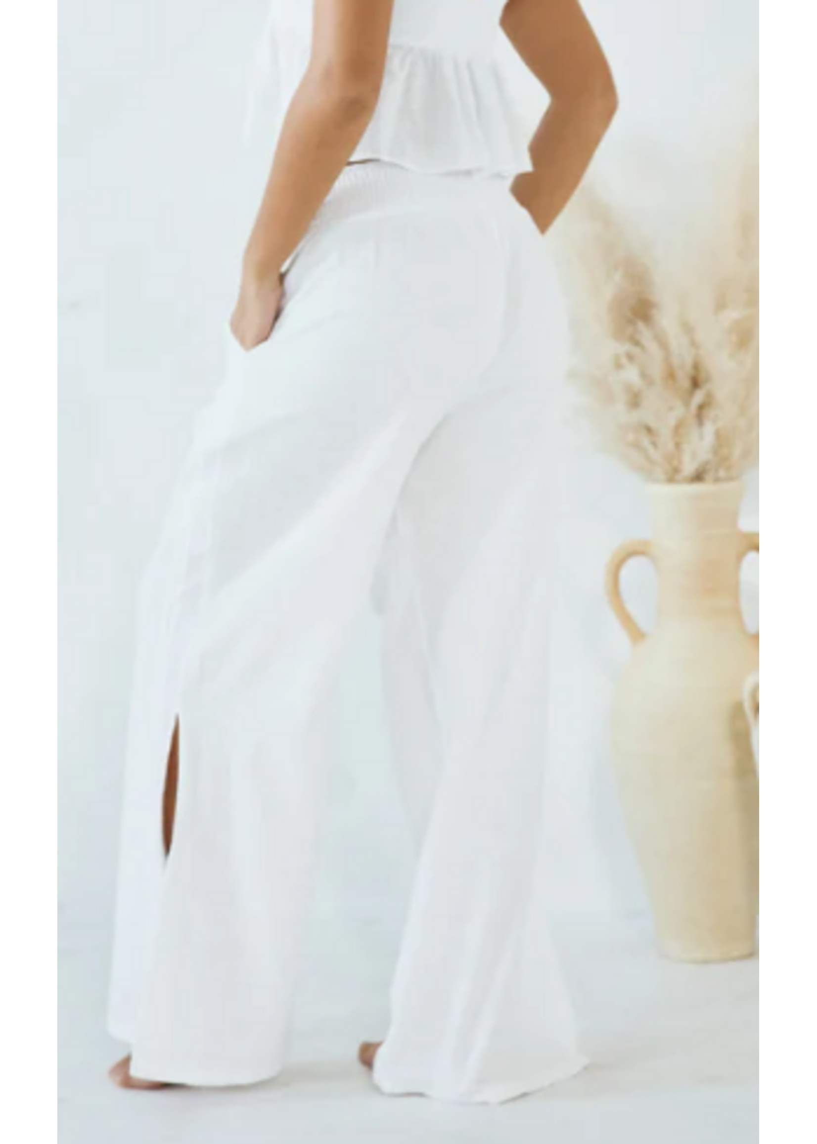 Blanco By Nature BBN Side Crochet Pants