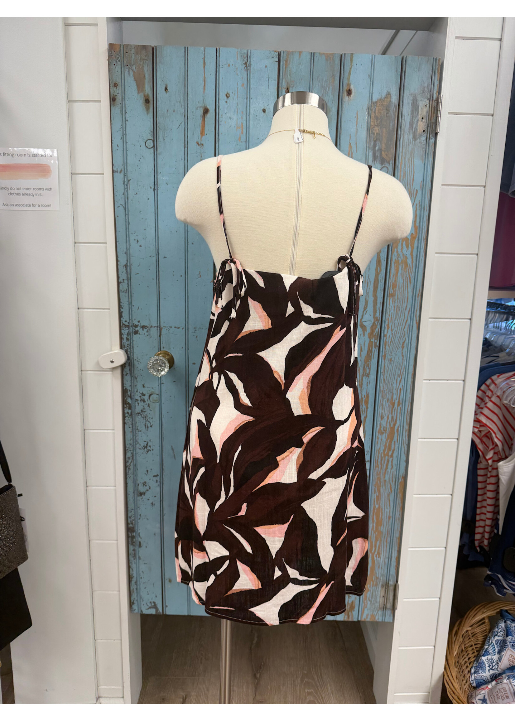 Sanctuary S Hideaway Linen Tie Strap Dress