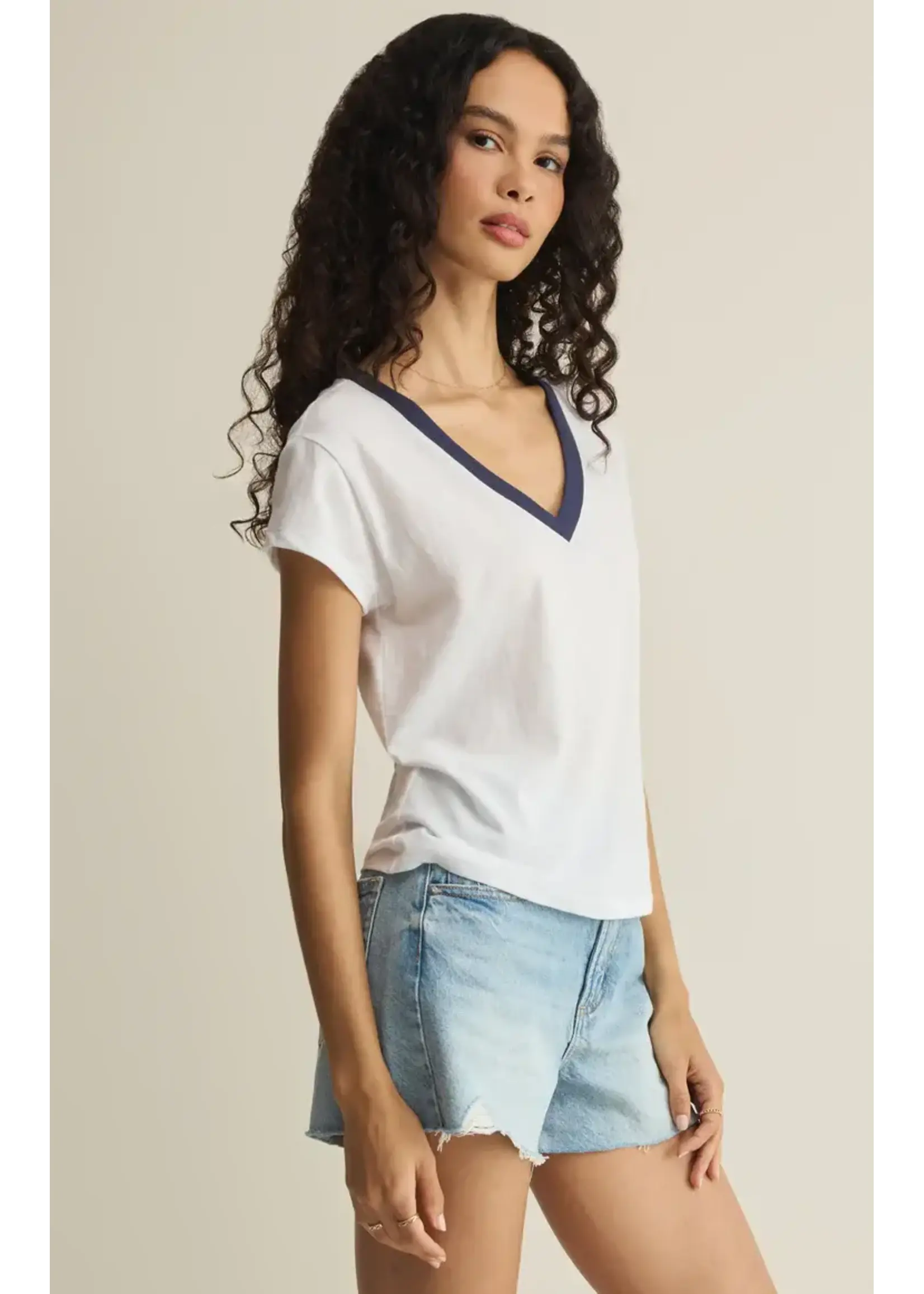Z Supply ZS Modern Colorblocked V-neck