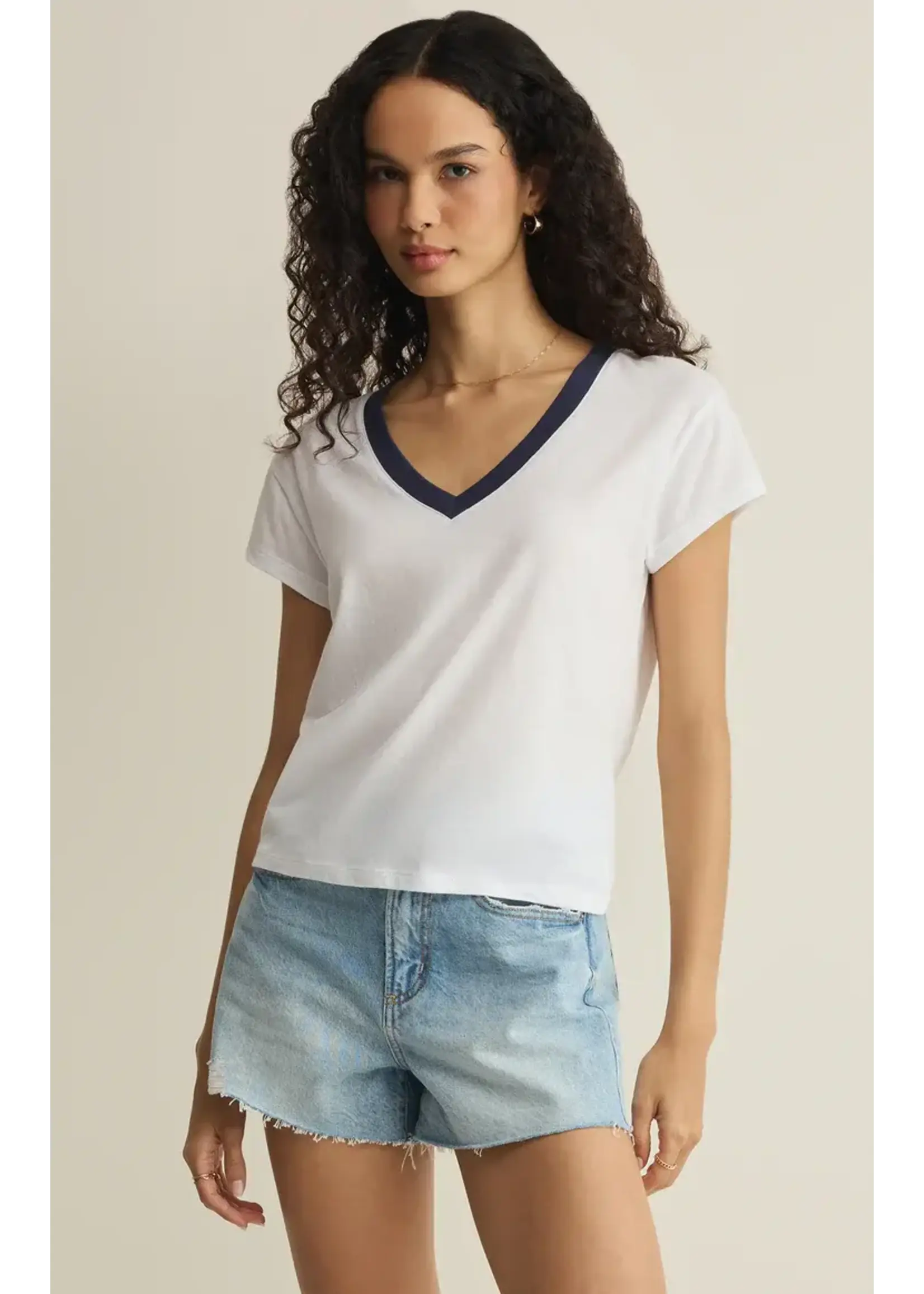 Z Supply ZS Modern Colorblocked V-neck