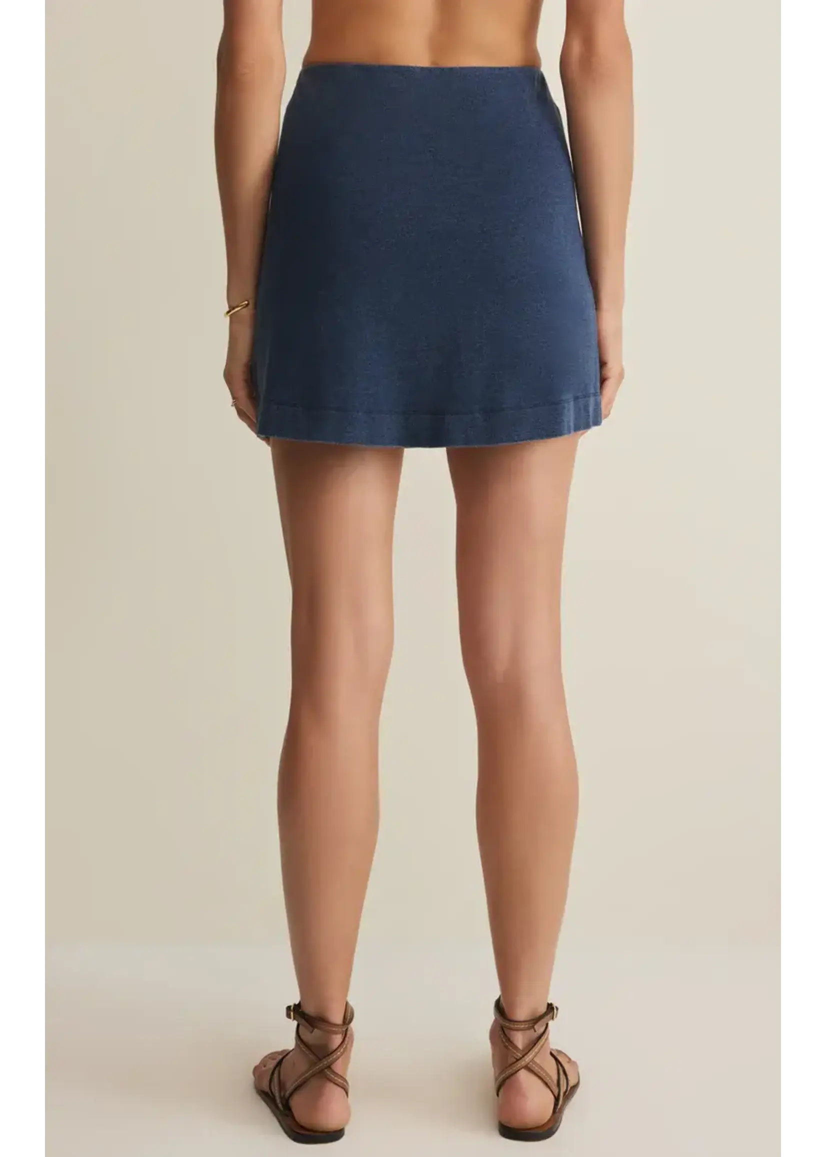 Z Supply ZS GailJersey Denim Mini Skirt