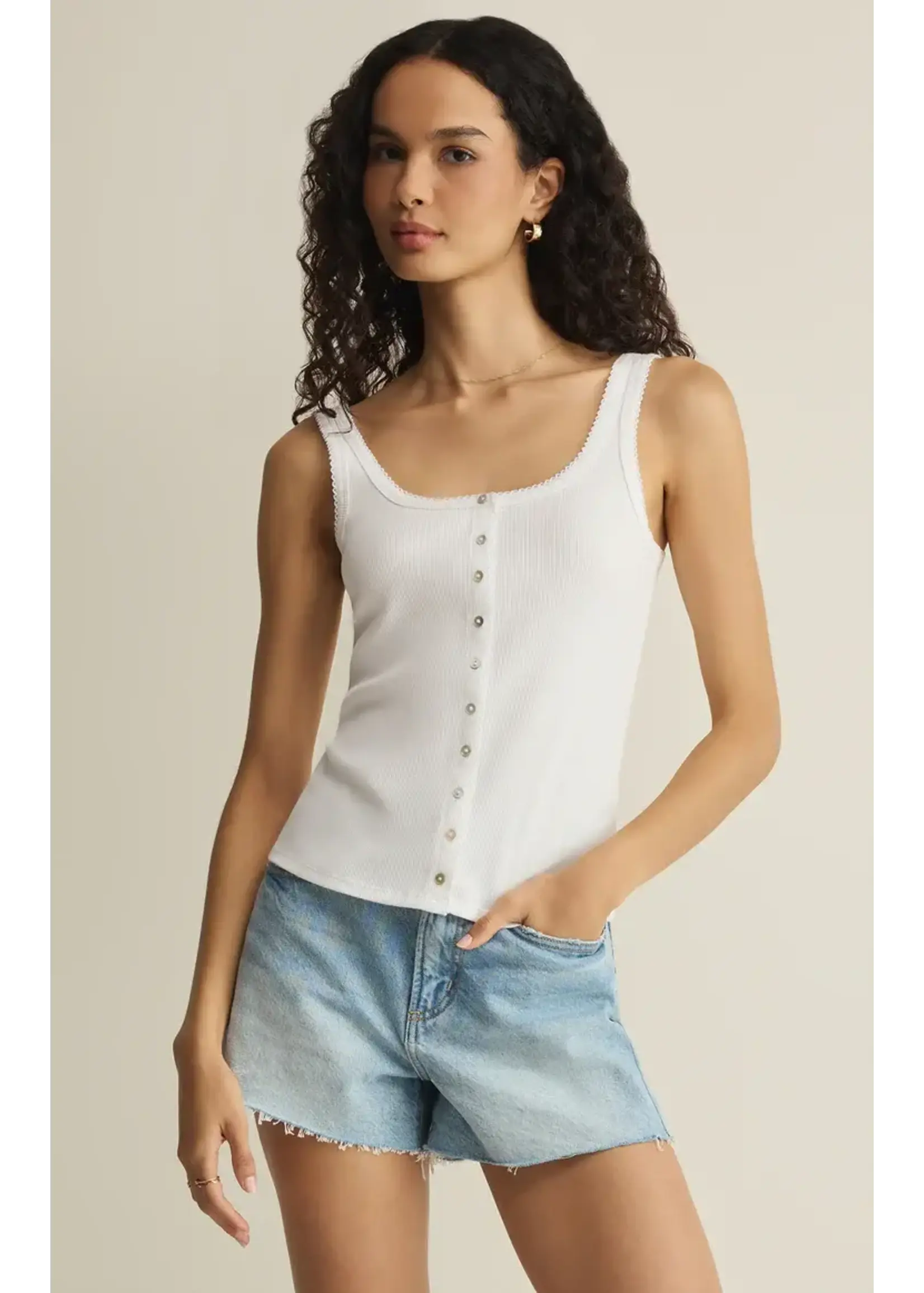 Z Supply ZS Niko Scallop Rib Tank Top