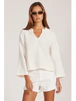Bobi 3/4 Sleeve Shell Top