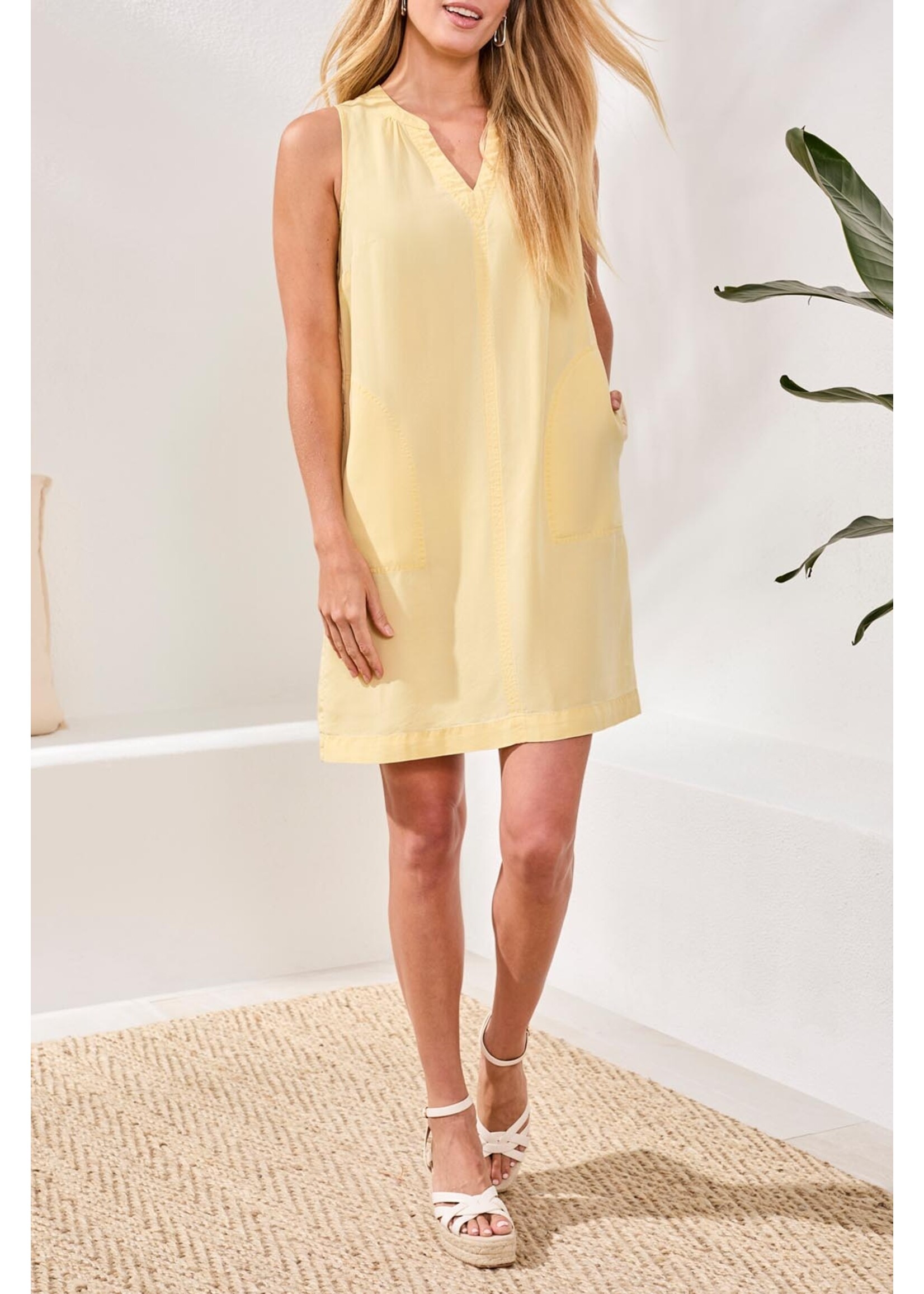 Tribal T Flowy Sleeveless V-Neck Dress