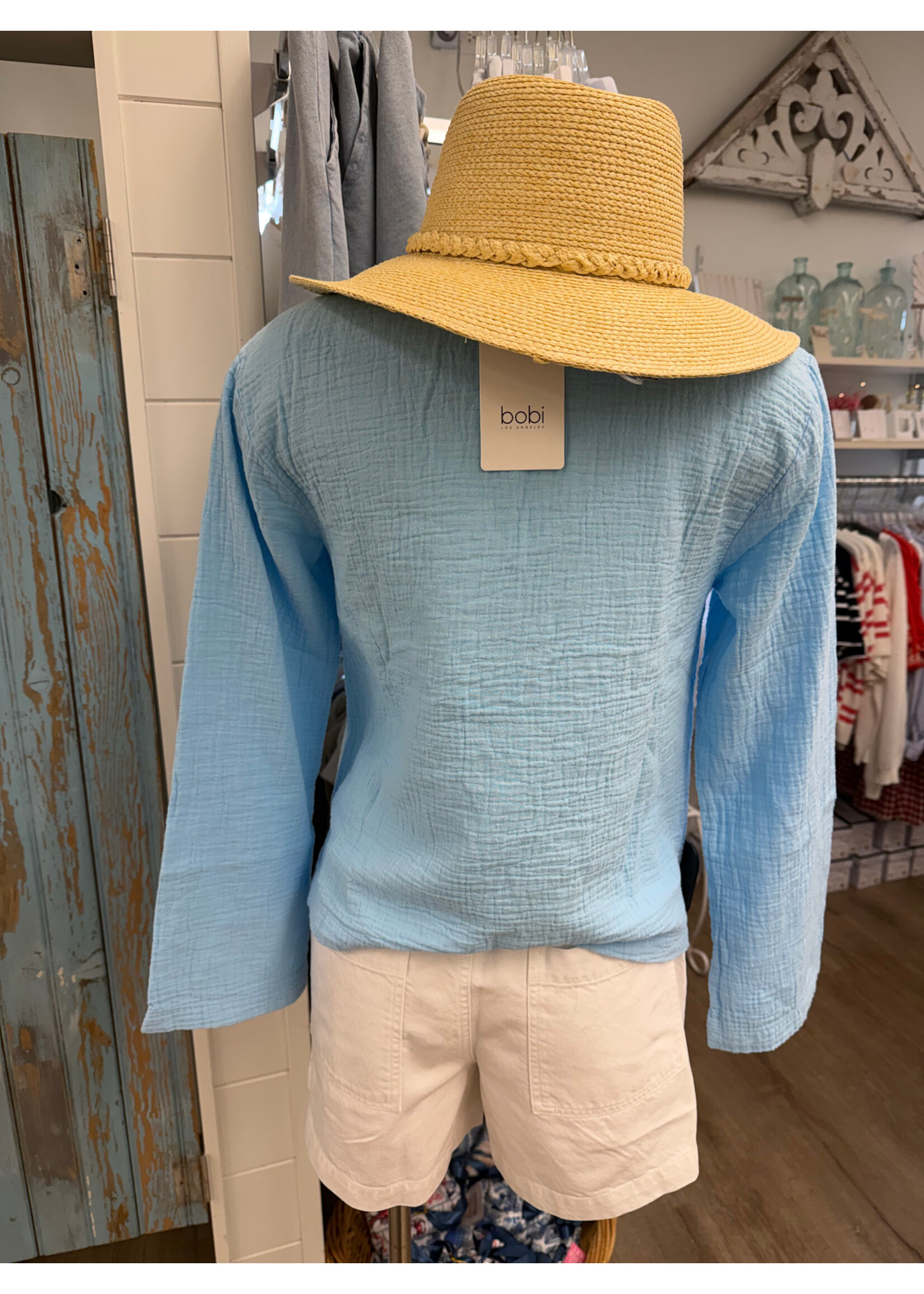 Bobi Bobi 3/4 Sleeve Shell Top