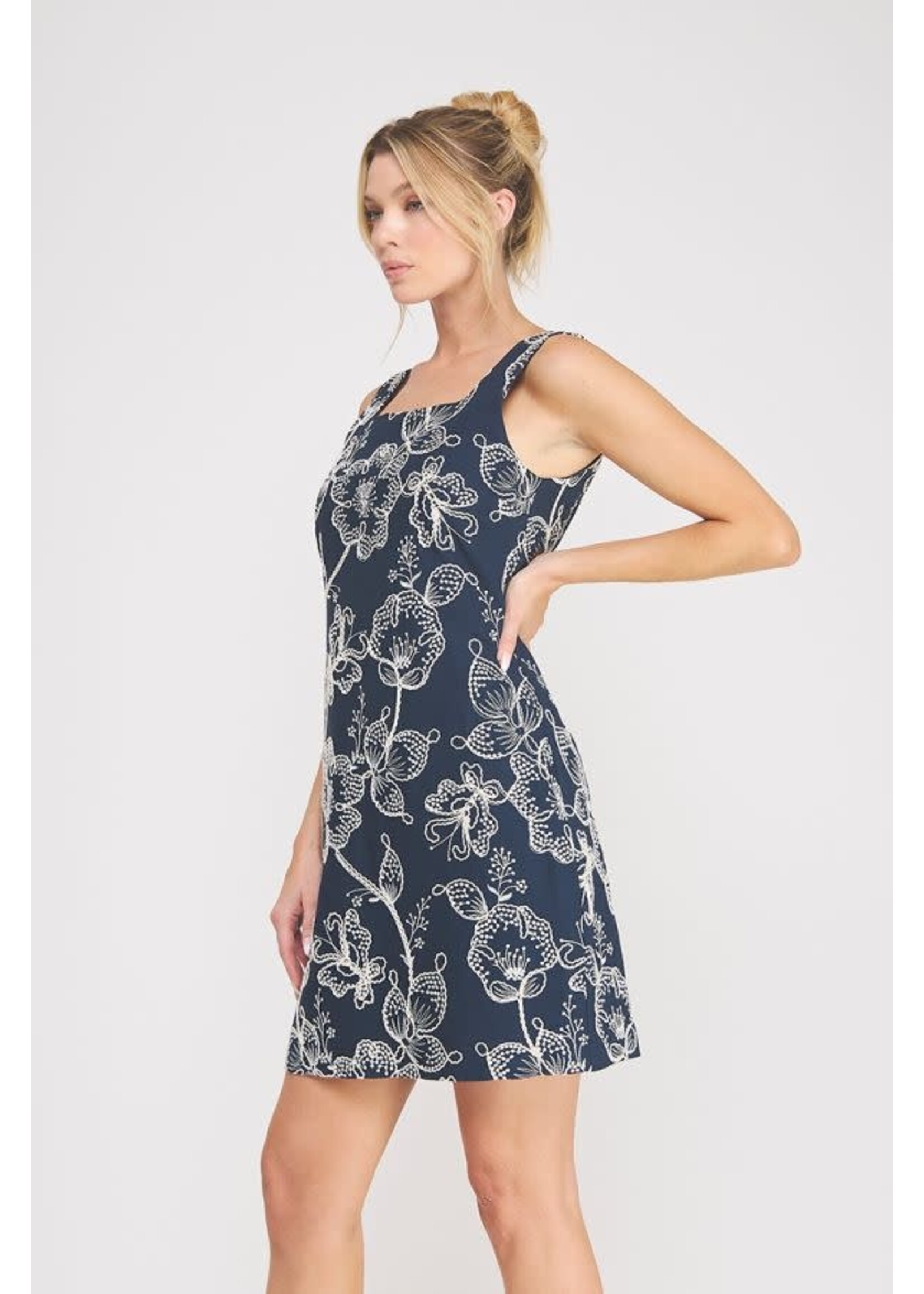 Allie Rose AR Floral Embroidered Dress