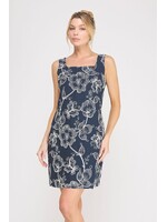Allie Rose Floral Embroidered Dress