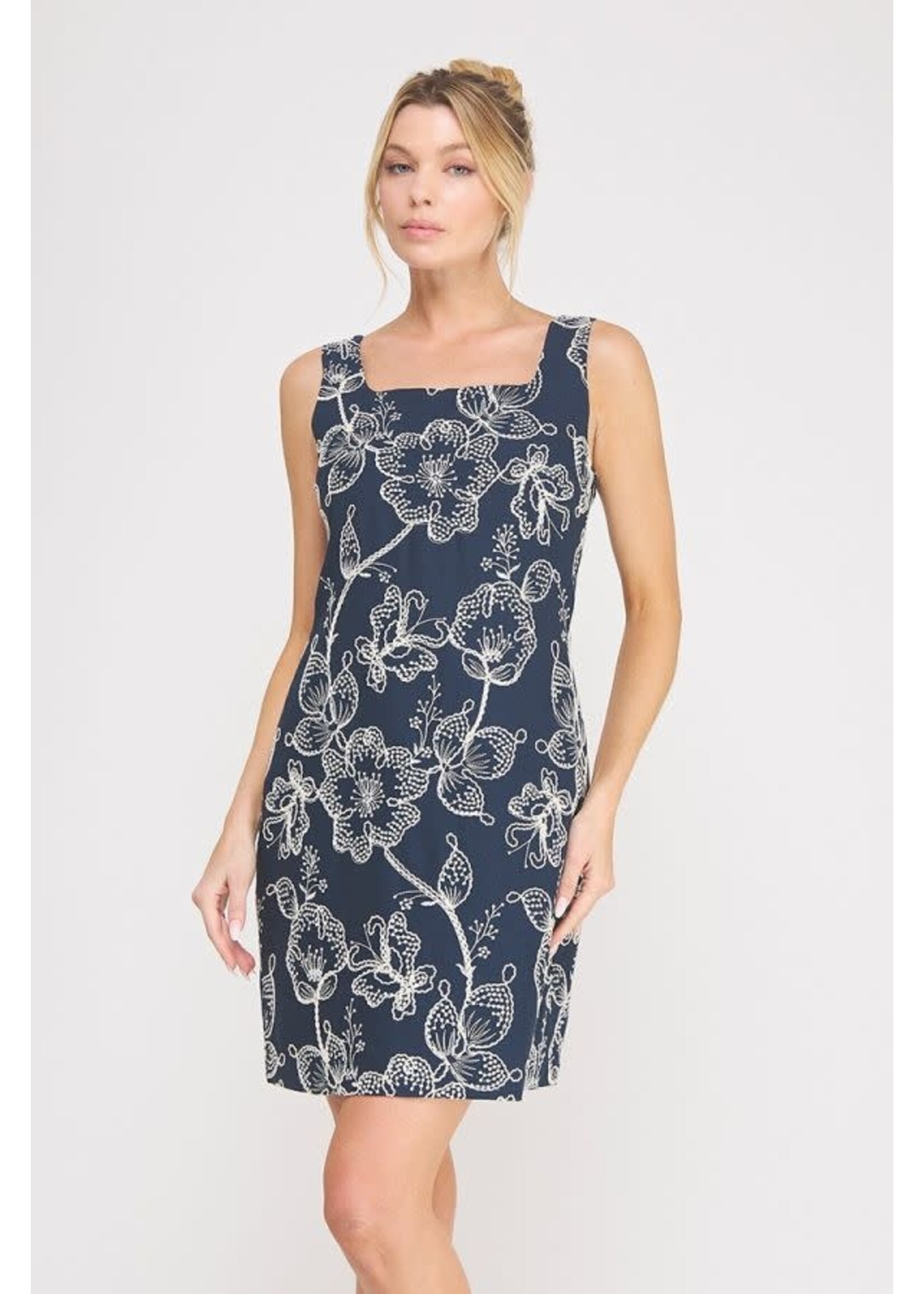 Allie Rose AR Floral Embroidered Dress
