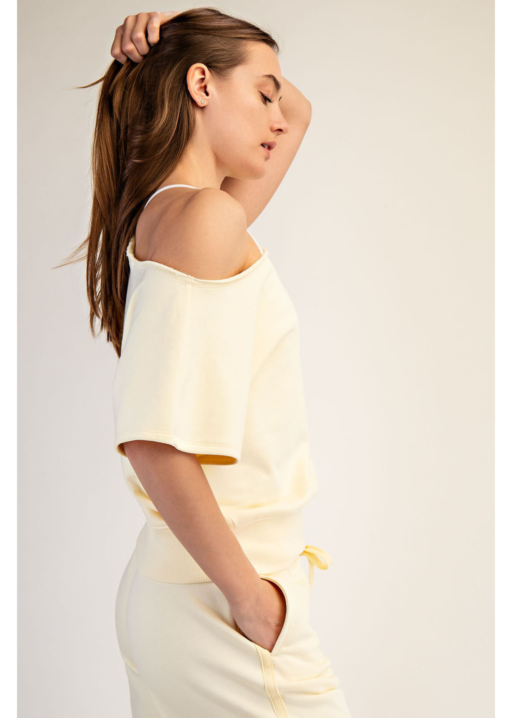 Rae Mode RM French Terry Off Shoulder Top