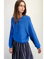 cotierra Cozy Half Button Sweater