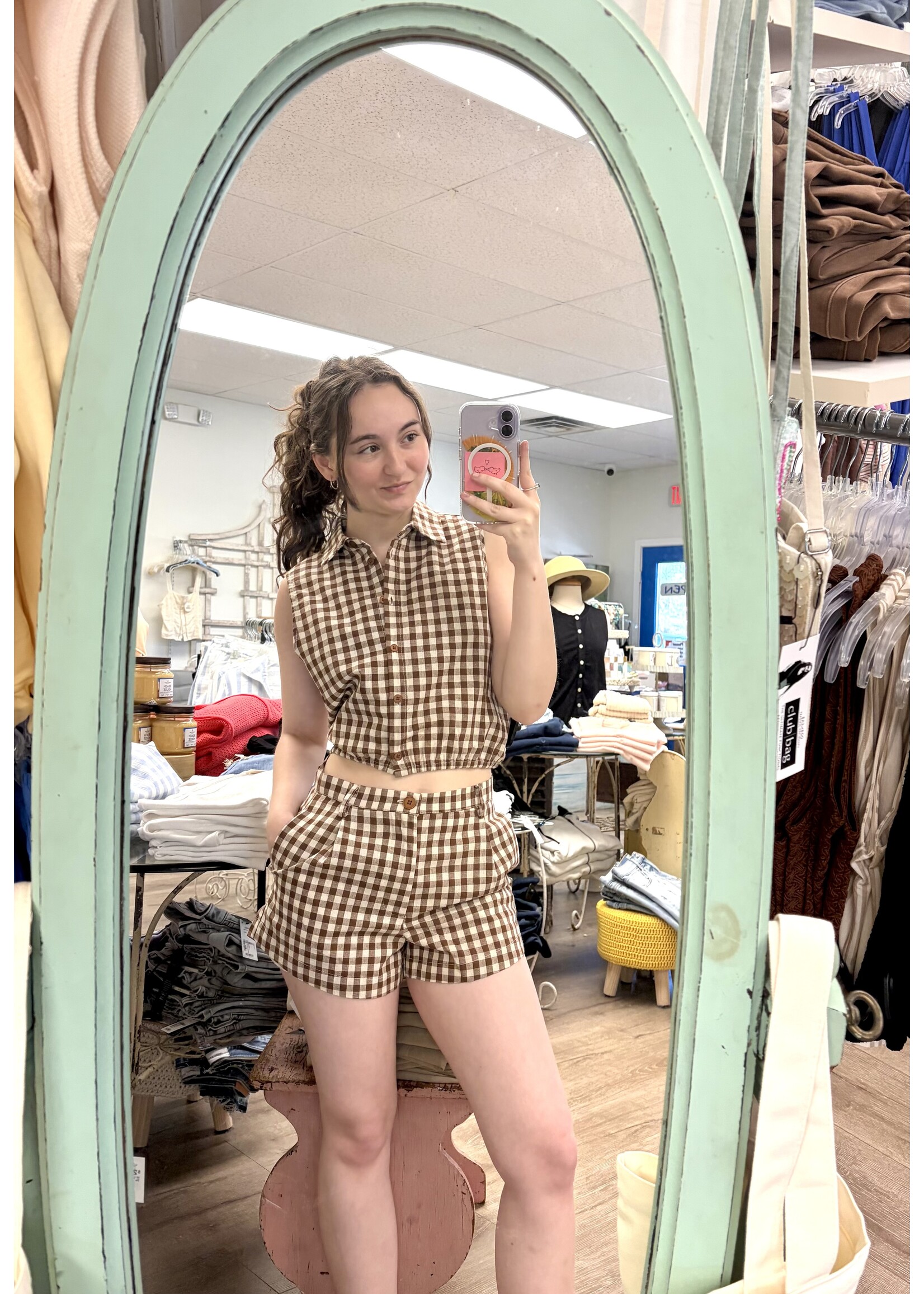Sadie Sage SS Mustang Gingham Shorts