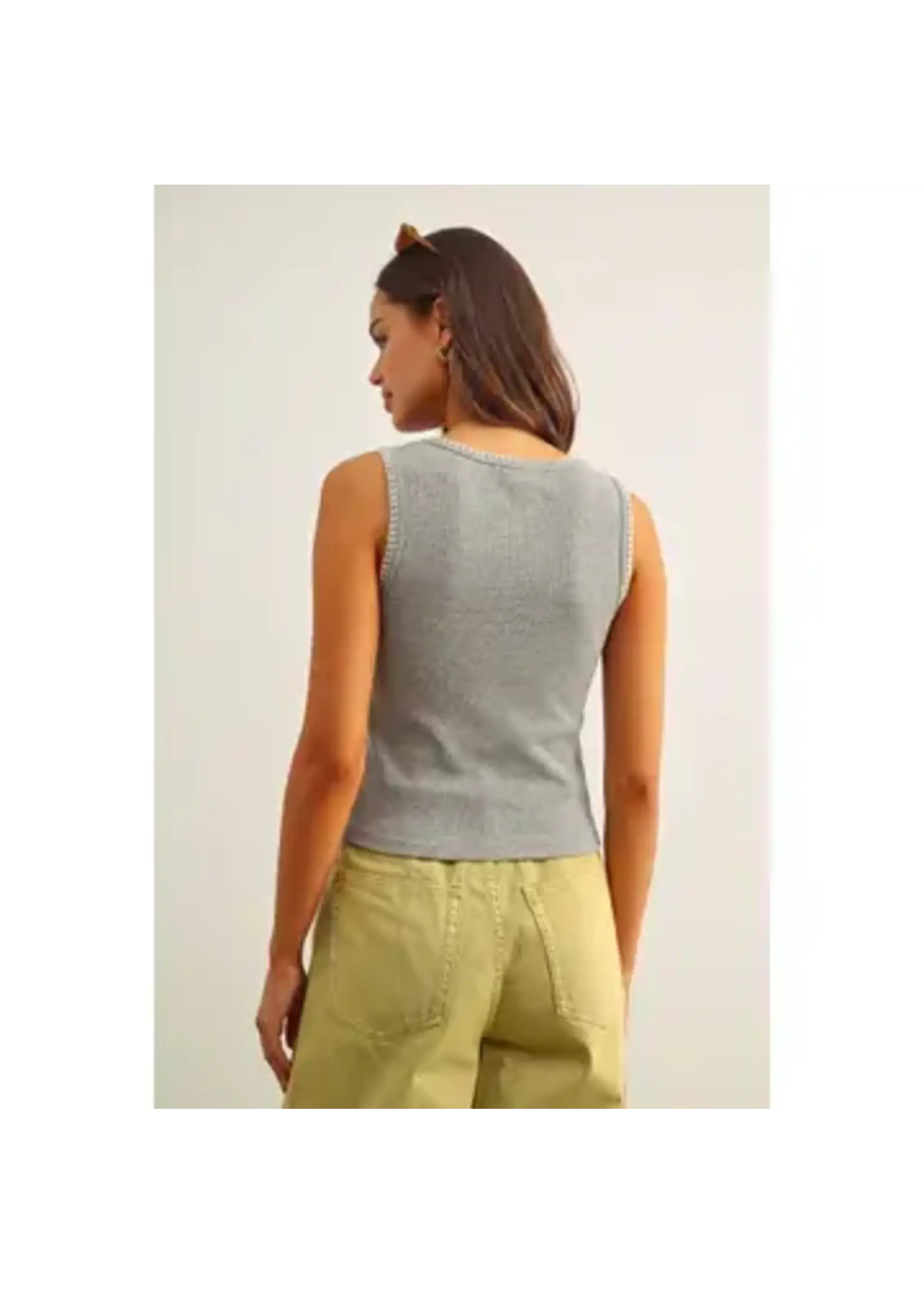 Miou Muse MM Ribbed Knit Tank