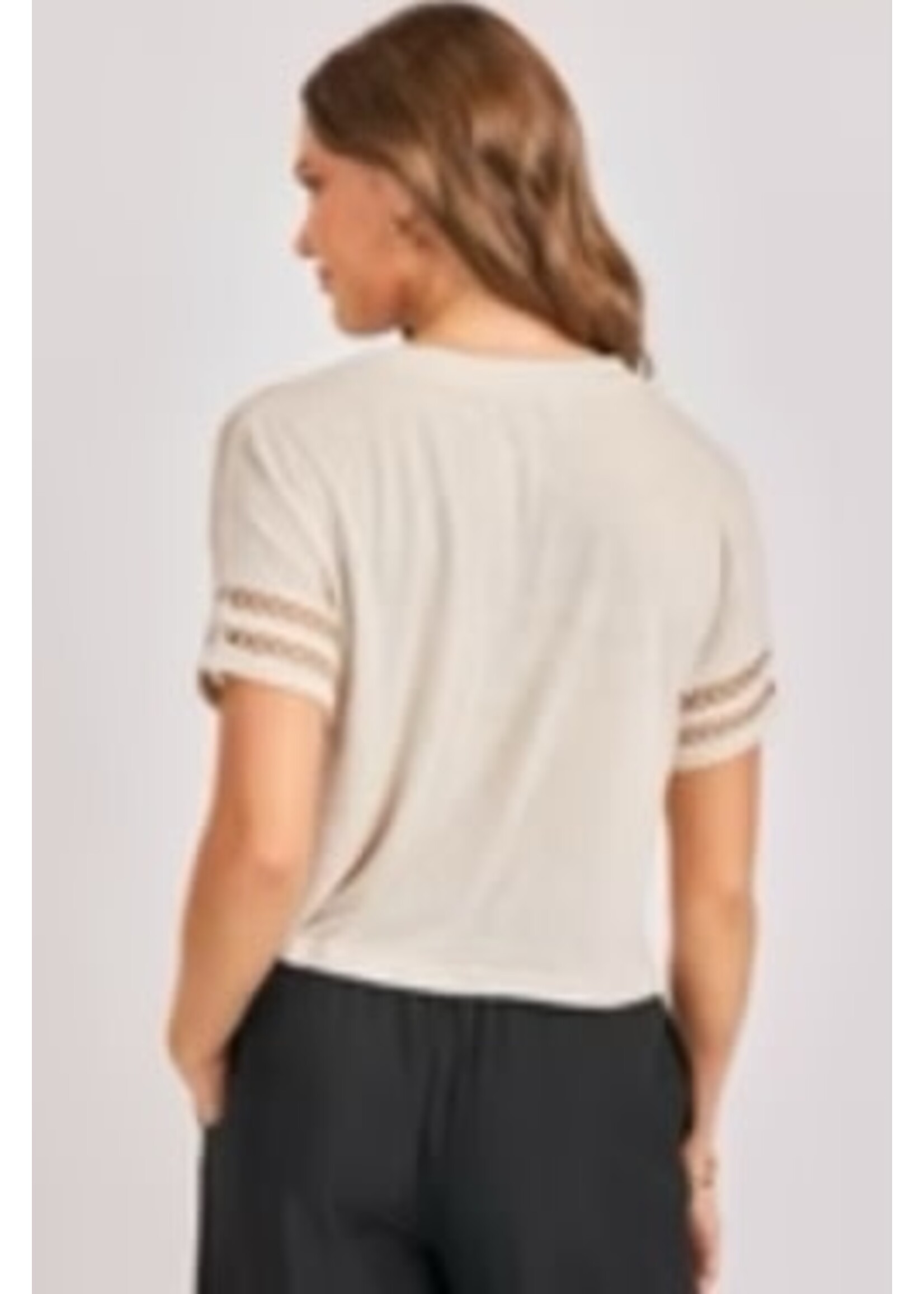 Sadie Sage SS Sonora Sleeve Trim Tee