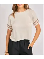Sadie Sage Sonora Sleeve Trim Tee