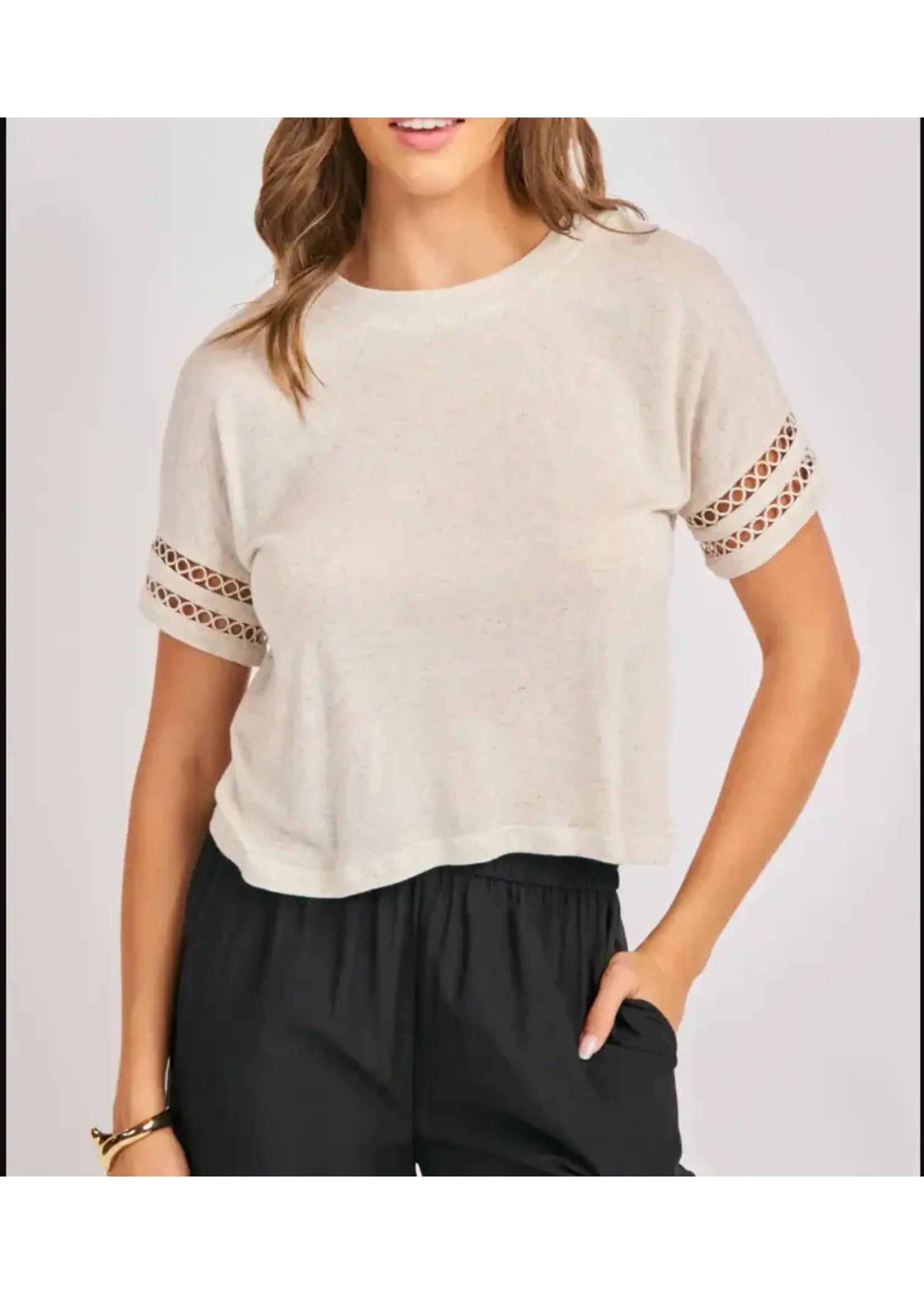 Sadie Sage SS Sonora Sleeve Trim Tee