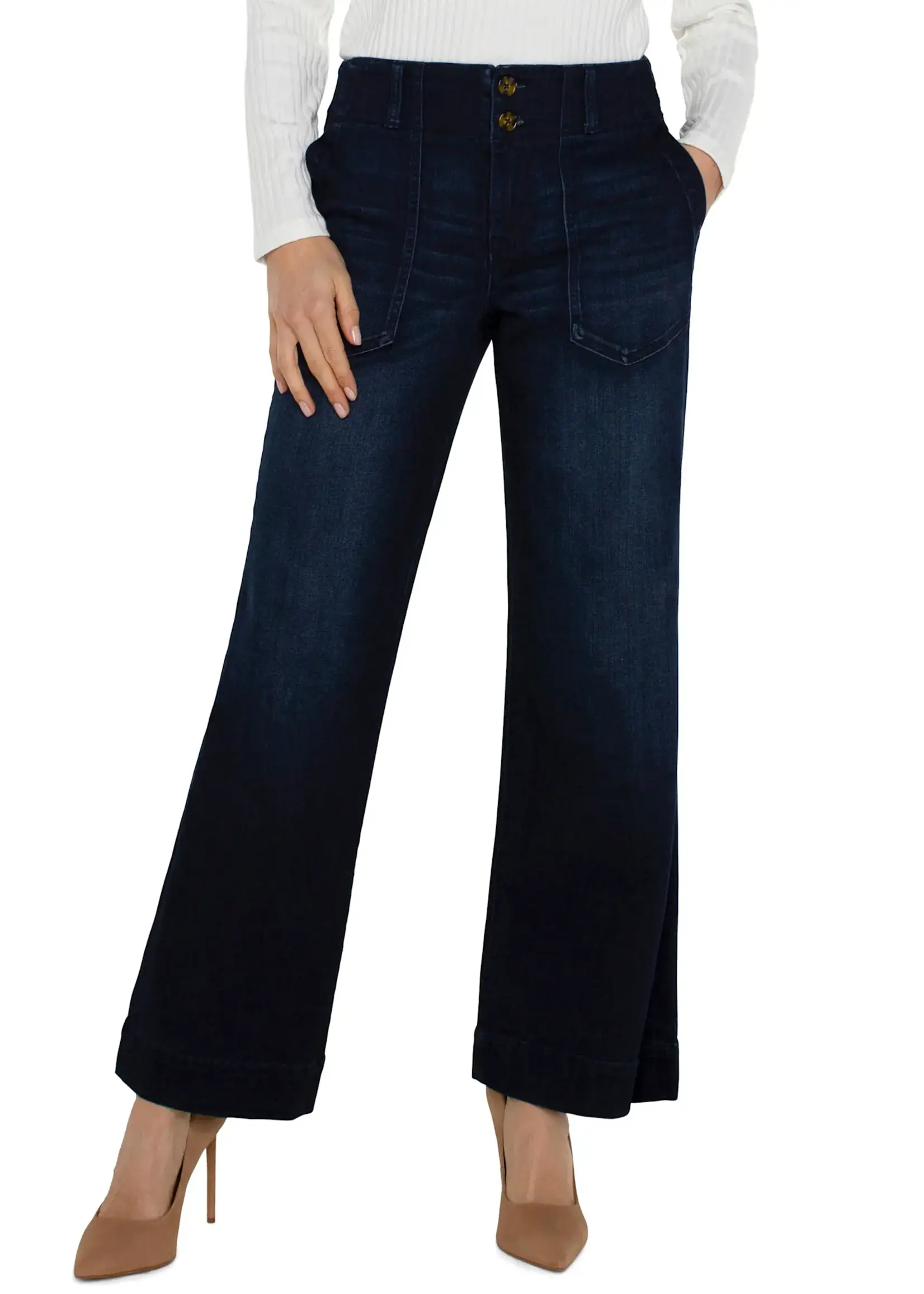 Liverpool LP Patch Pocket Wide Leg