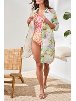 Tribal Cotton Gauze Coverup -sunkissed