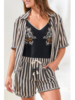 Tribal S/S Button front Blouse