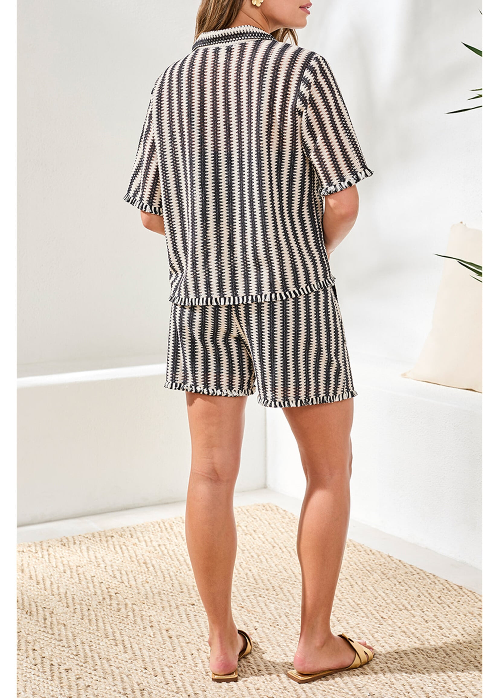 Tribal T S/S Button front Blouse