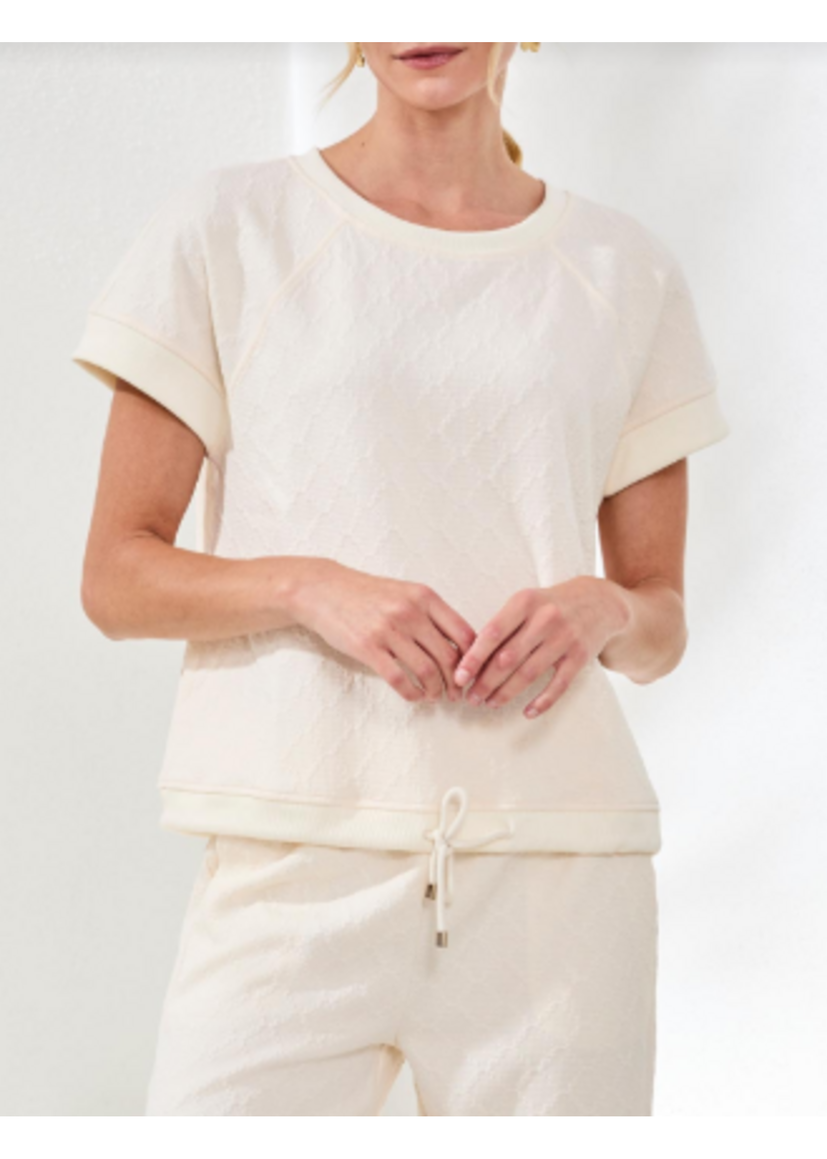 Tribal T  Crewneck Drawcord Top