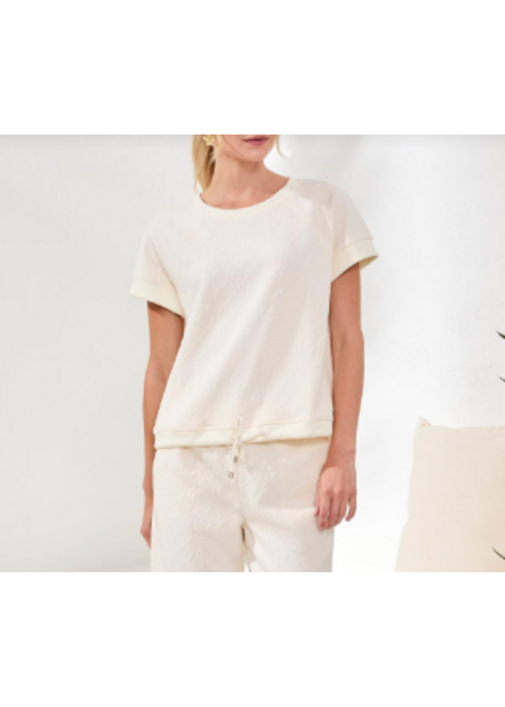 Tribal T  Crewneck Drawcord Top