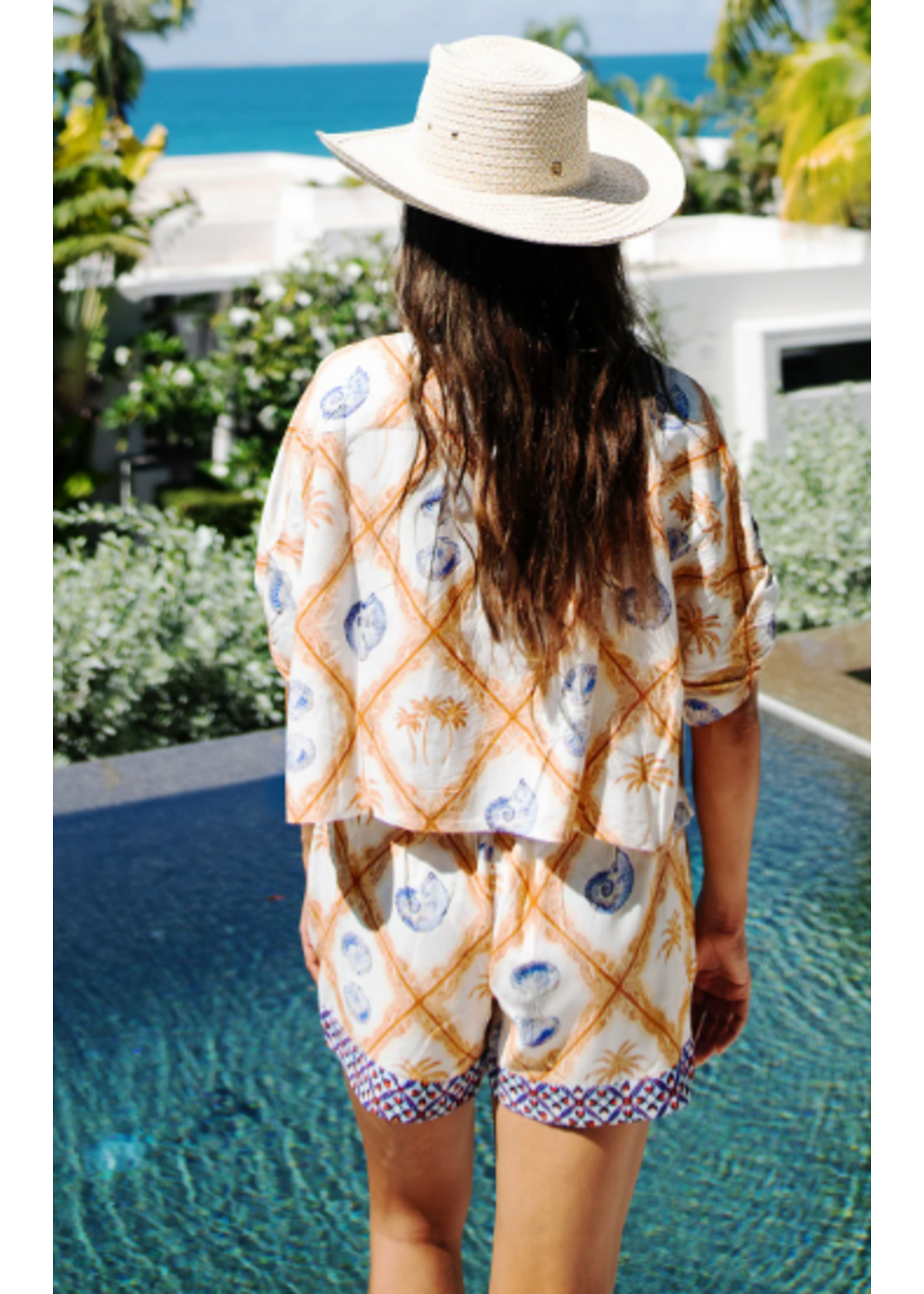 Tribal T Seascape Flowy Shorts