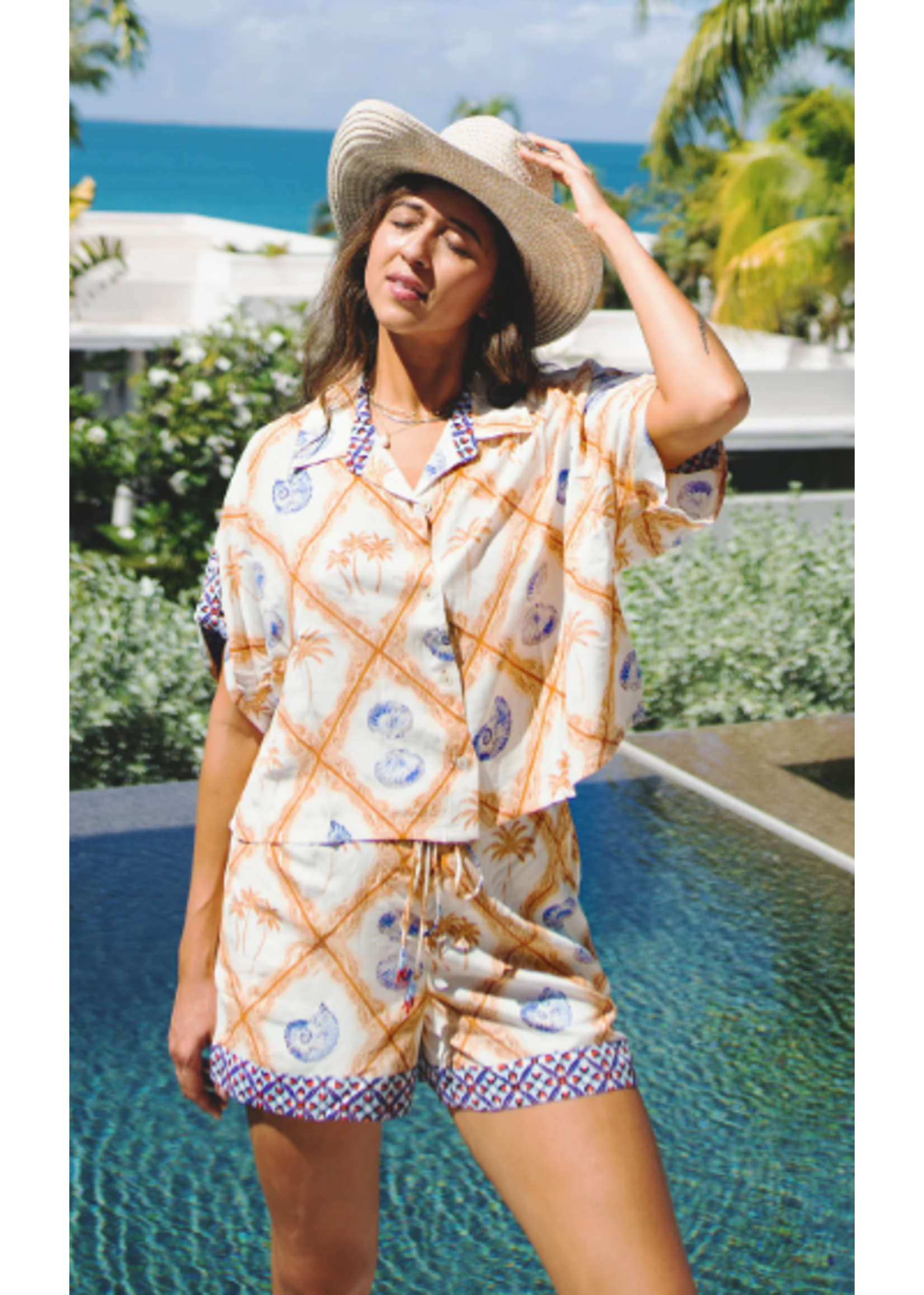 Tribal T Seascape Flowy Shorts