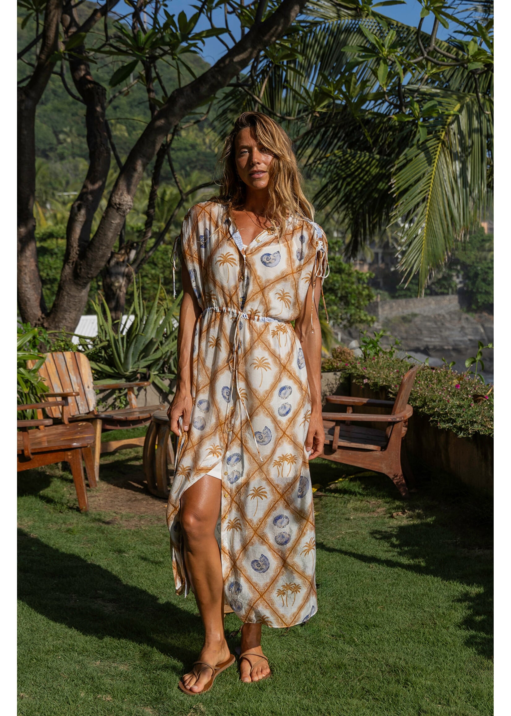 Tribal T Flowy Coverup MAxi