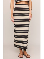 Z Supply Gail Striped Jersey Midi Skirt