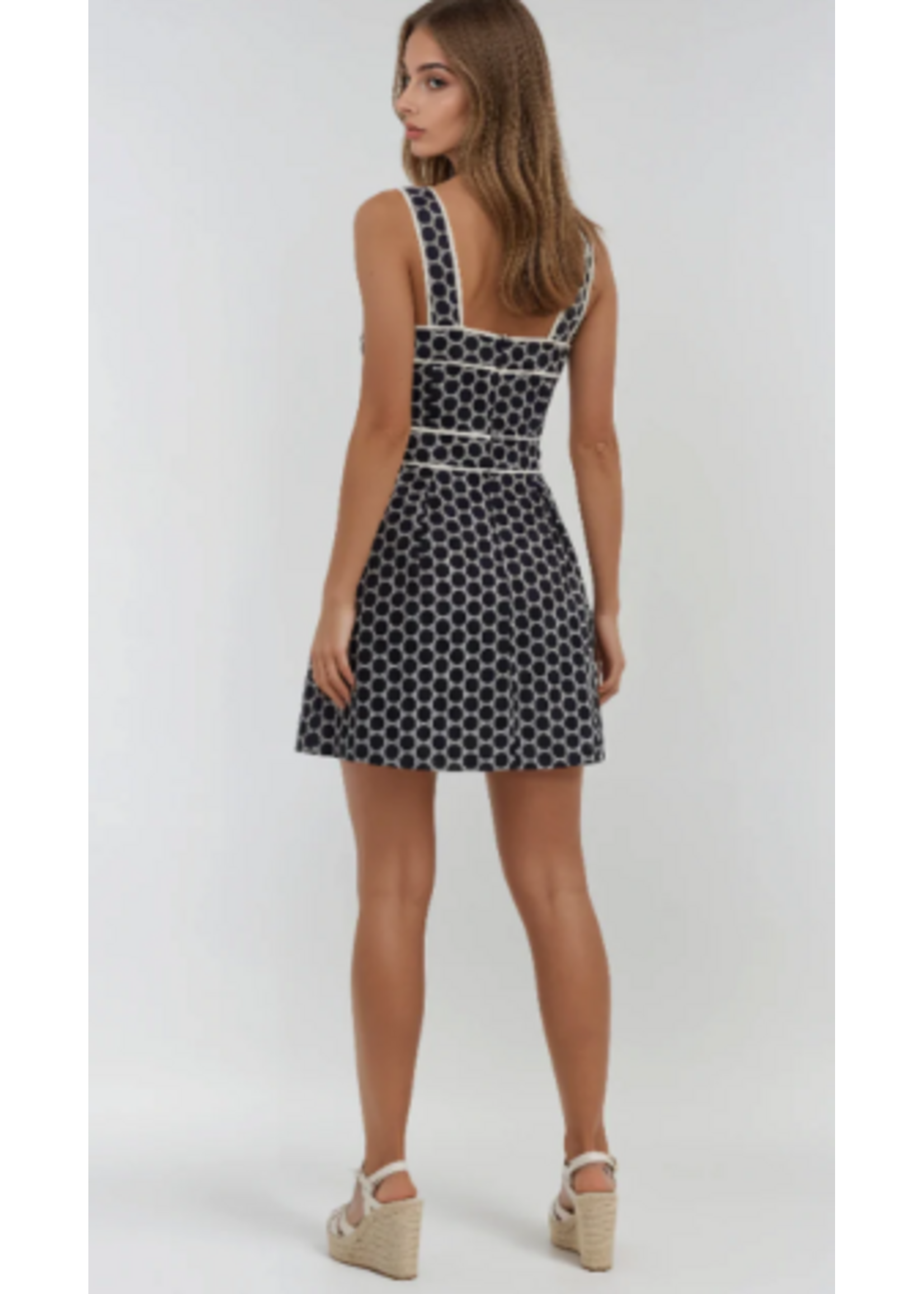 Sincerely Ours SO Marine Dot Hennie Dress